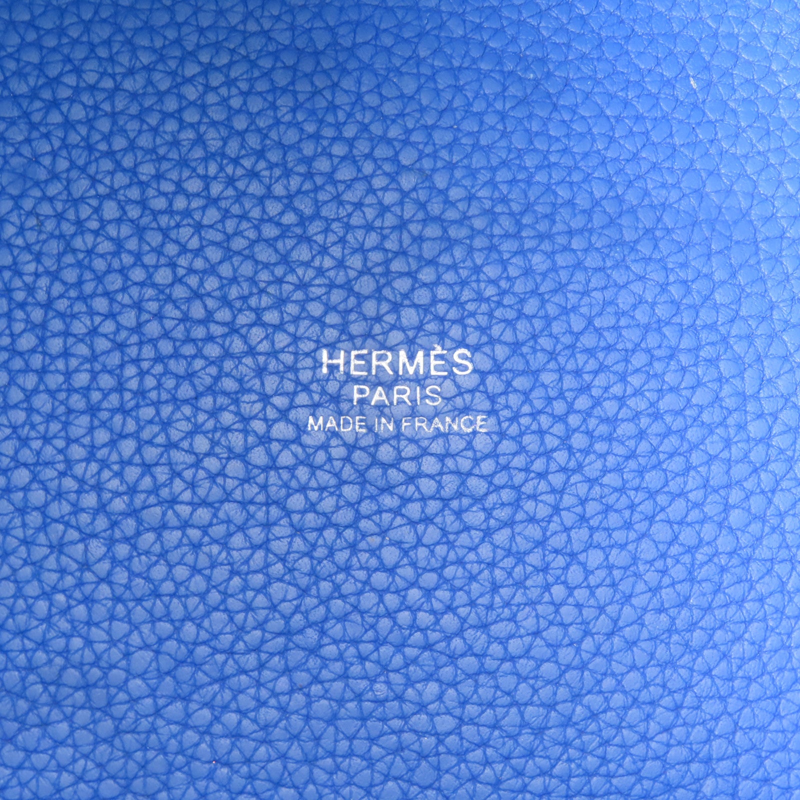 HERMES Clemence皮革Picotin MM銀扣手挽袋Bleu Zellige/藍色