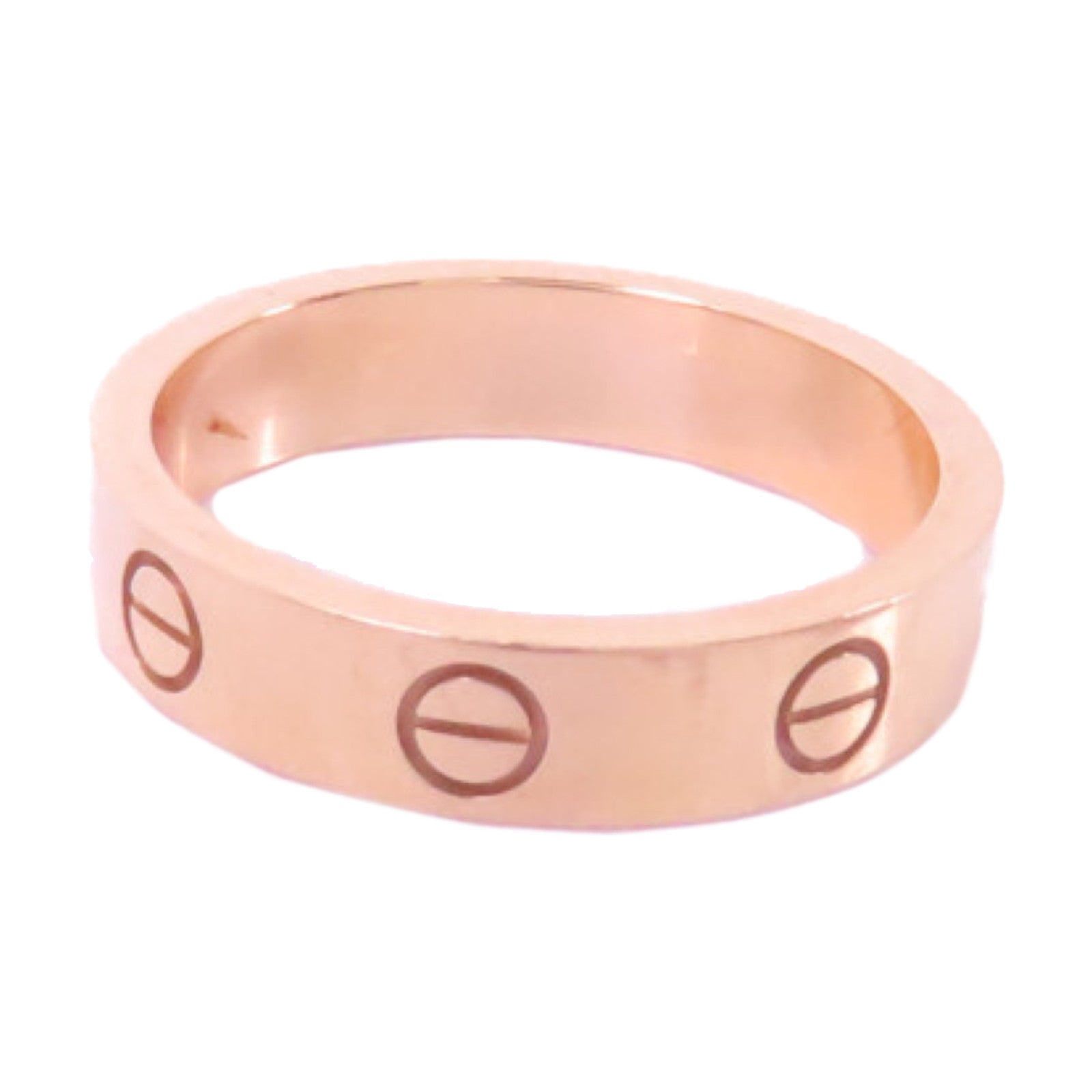 CARTIER 18K玫瑰金Love Diamond Ring鑽石戒指Cartier#51/US#5.75