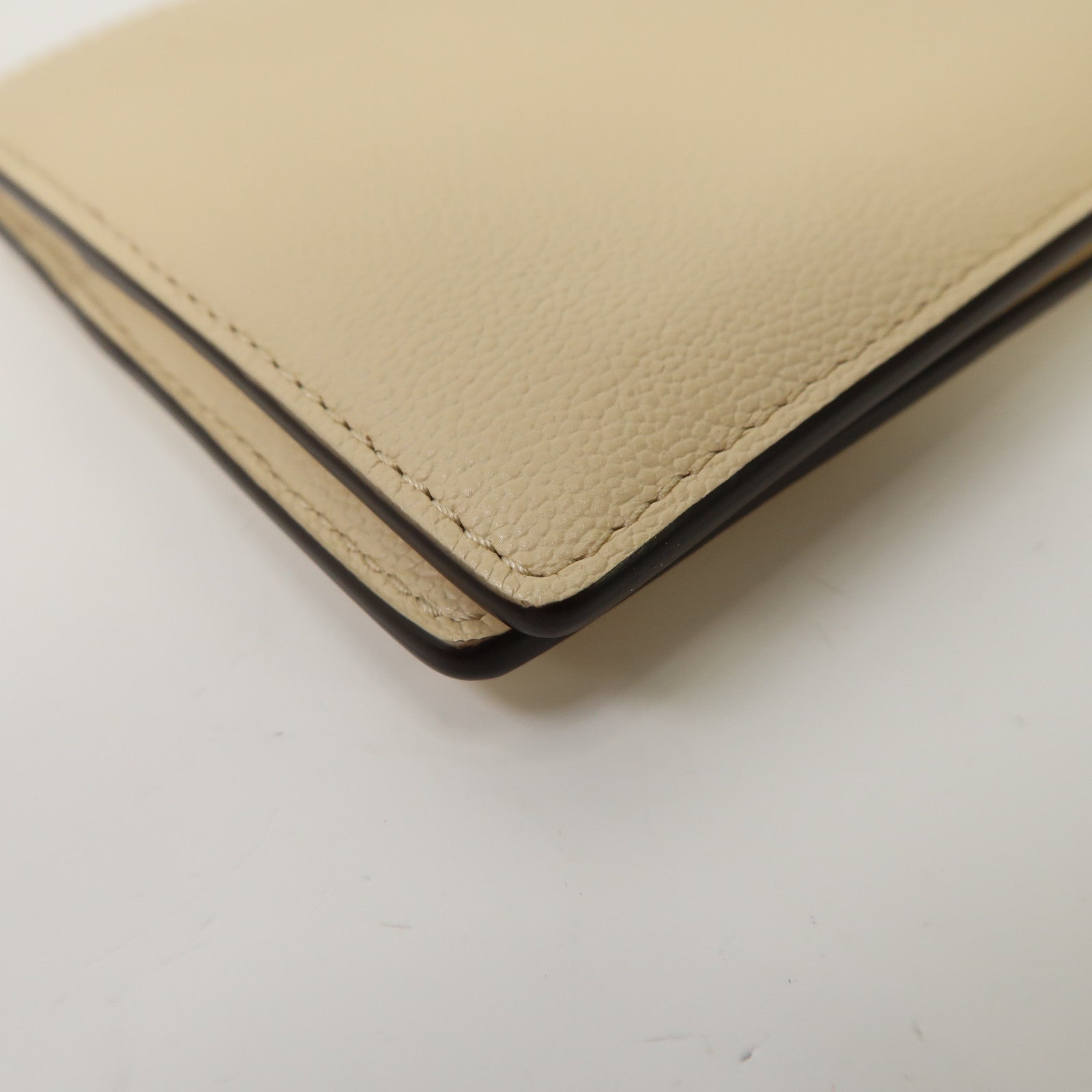 SELECTION 【激減優惠】牛皮皮革Fold Wallet折疊錢包米色