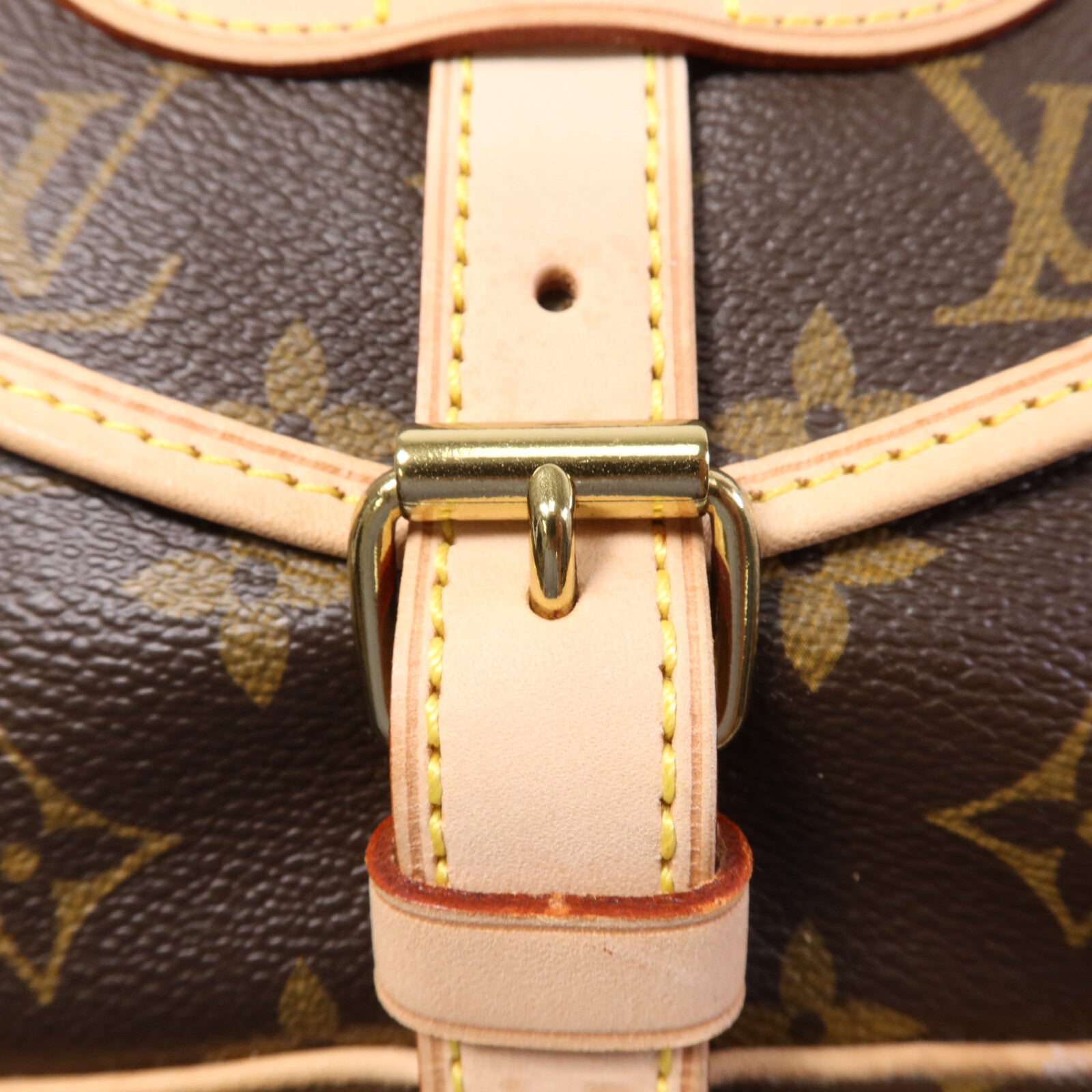 LOUIS VUITTON Monogram Saumur BB金扣手挽肩背兩用袋