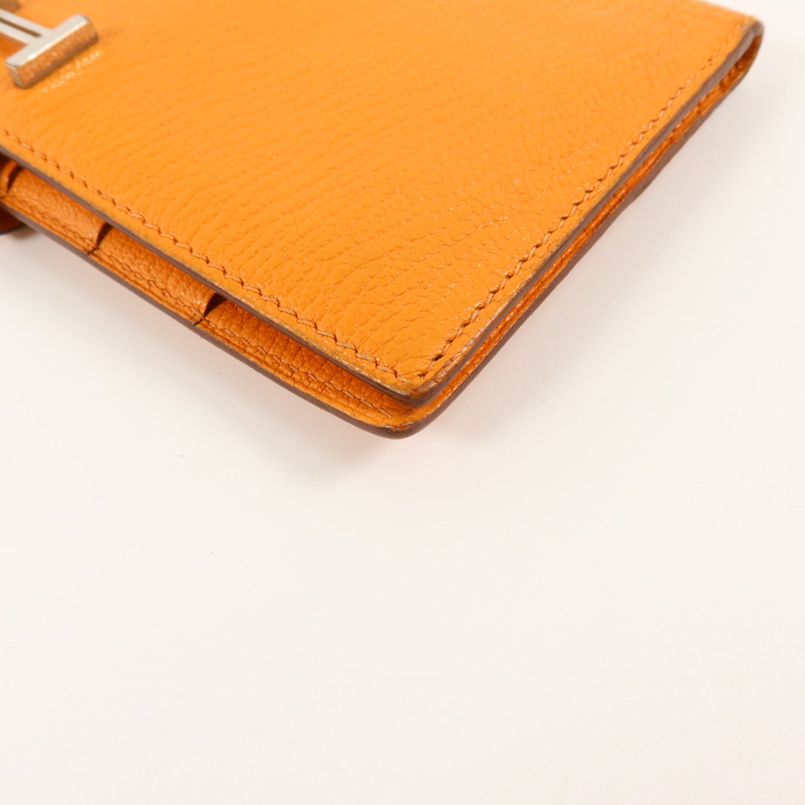 HERMES Chevre皮革Bearn Long Wallet長錢包Apricot