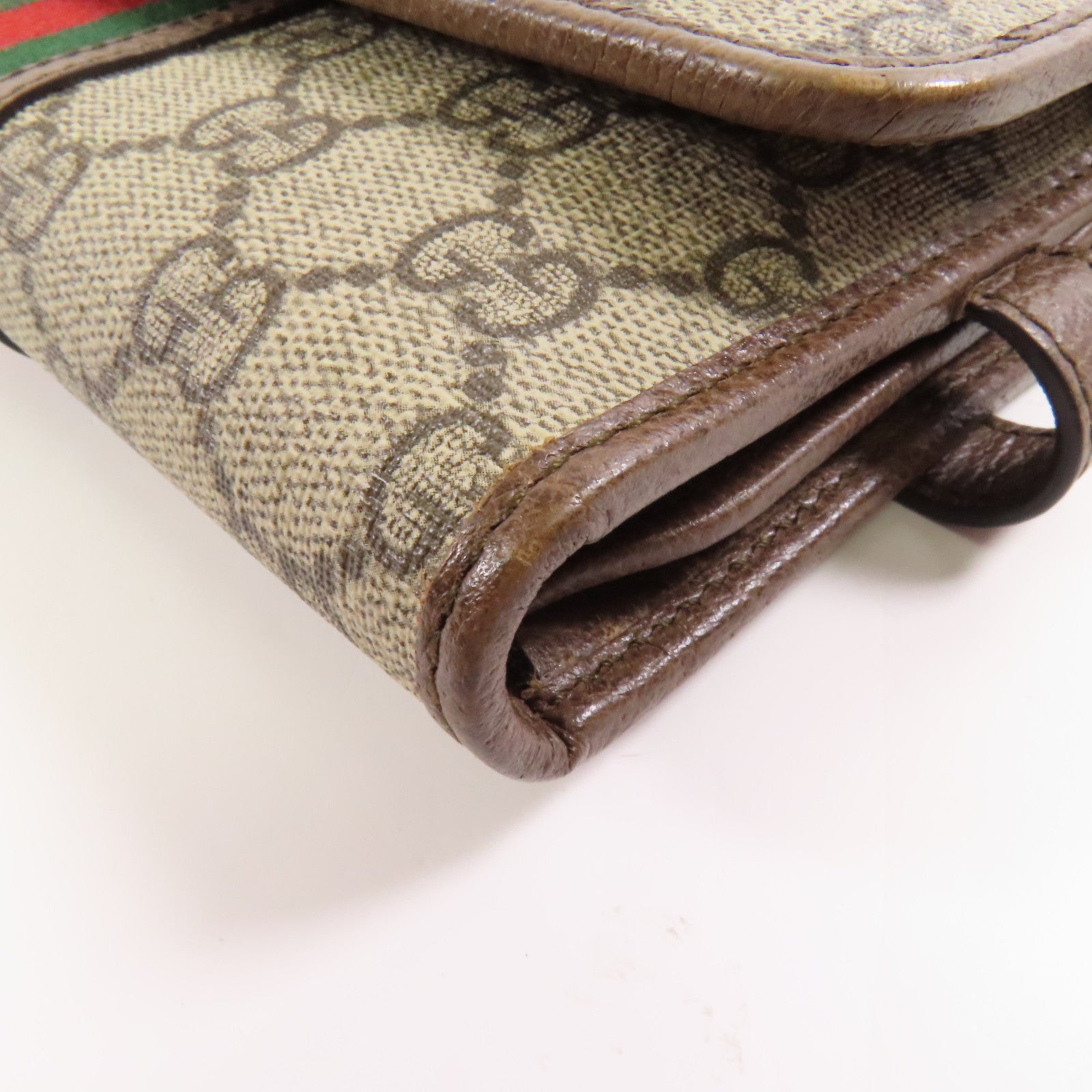 GUCCI GG GHW Shoulder Bag 645082 Coated Canvas Brown