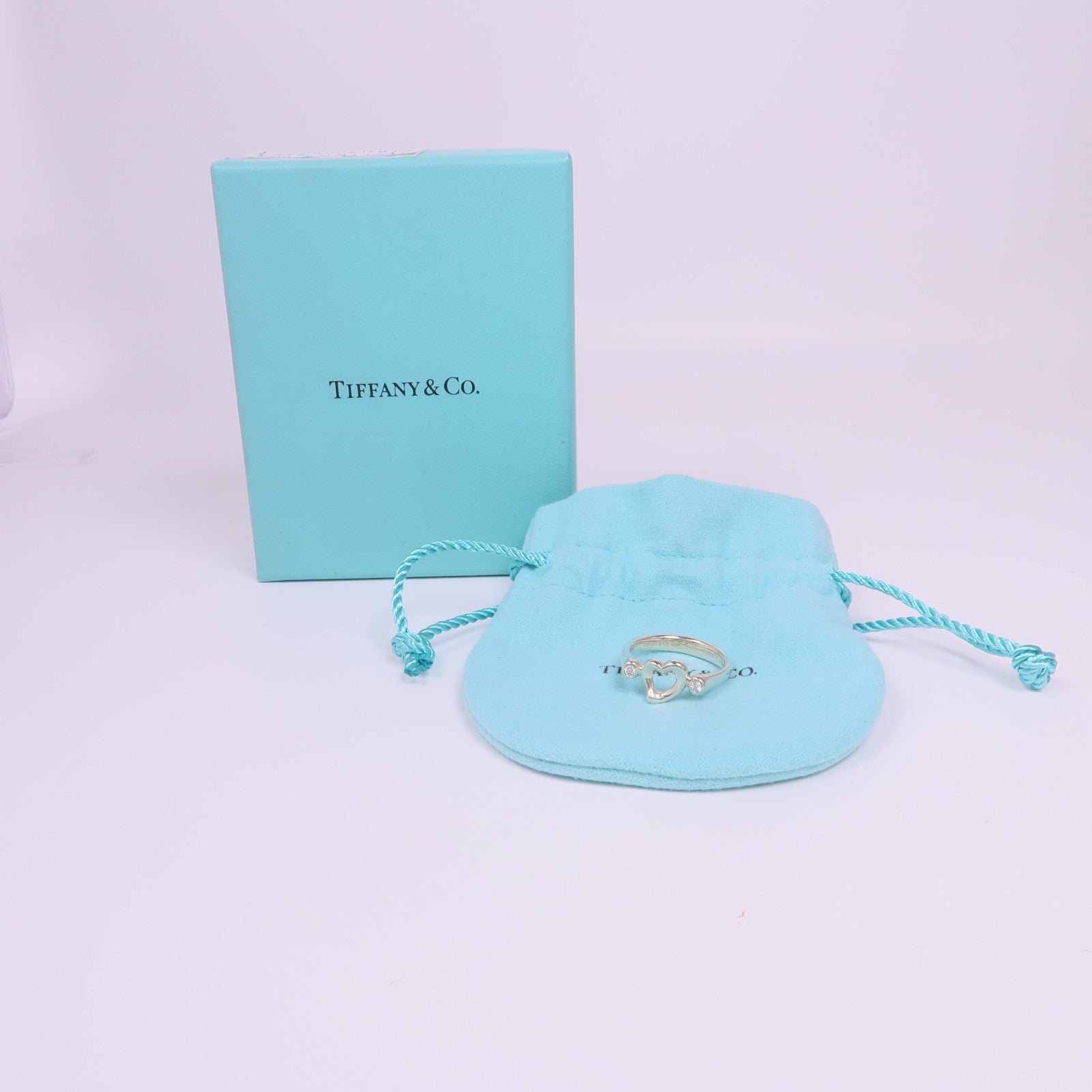 TIFFANY¡®CO Open Heart Ring 925 Sterling Silver US#6.5