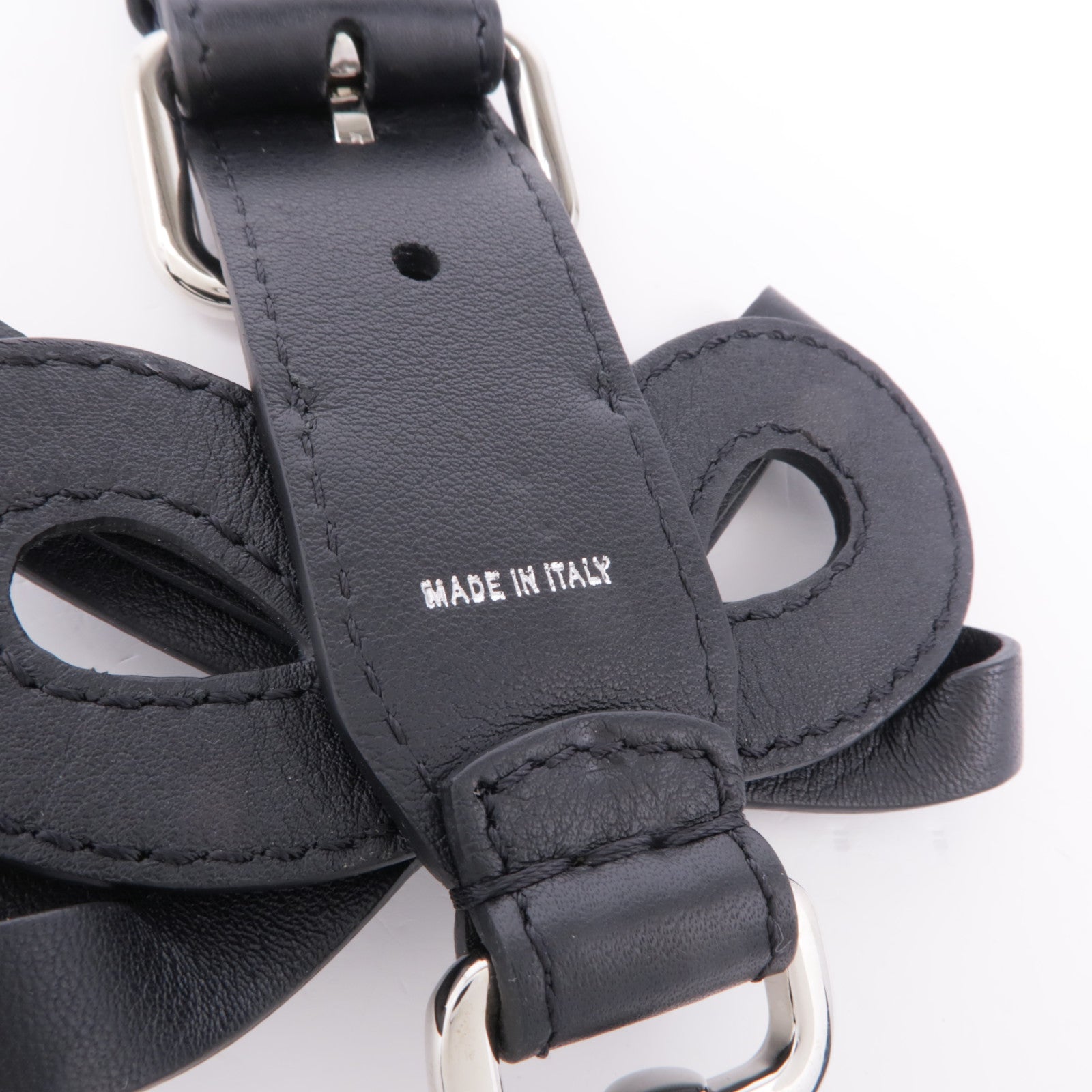 FENDI 牛皮皮革Strap銀扣肩帶