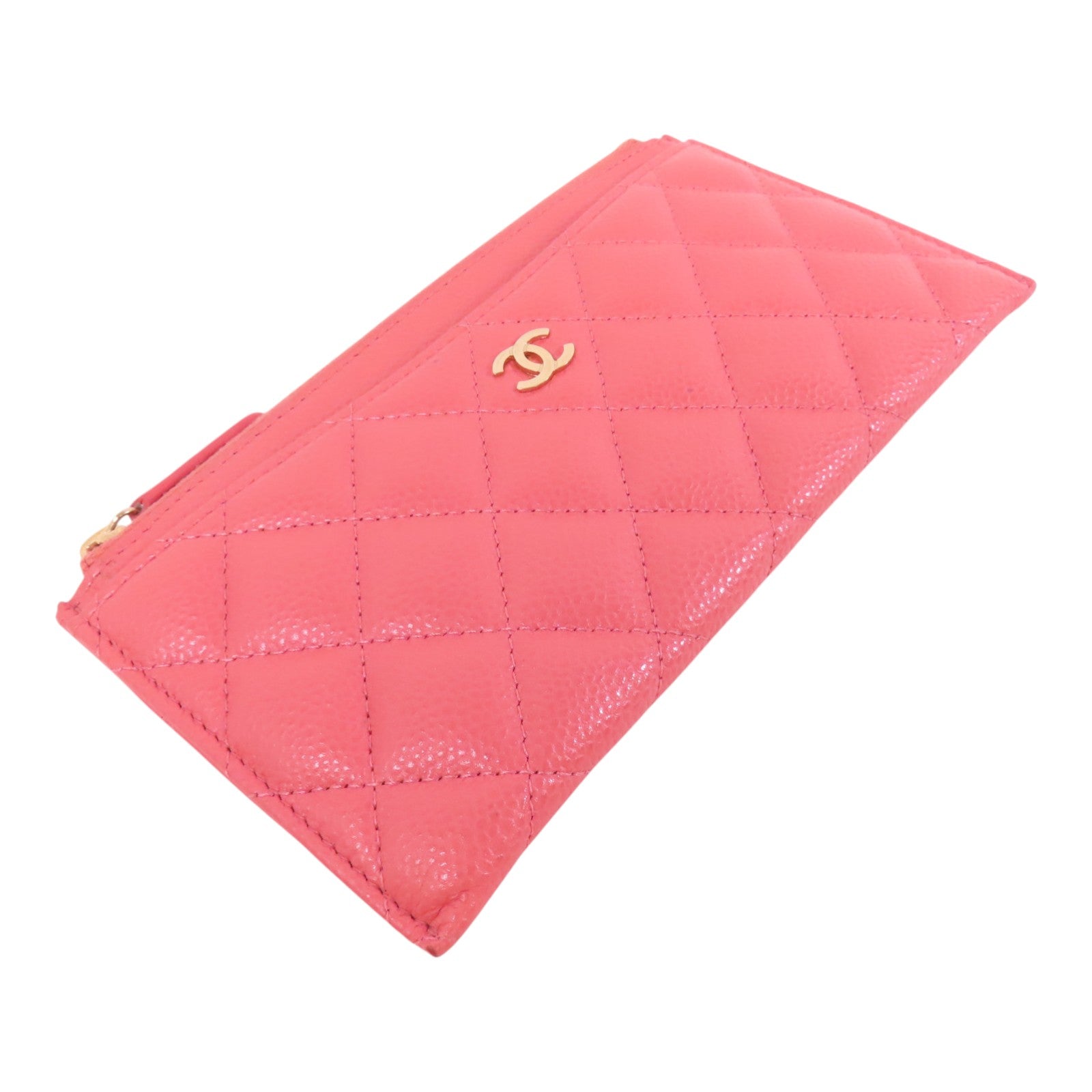 CHANEL 牛皮皮革Card Case金扣卡套