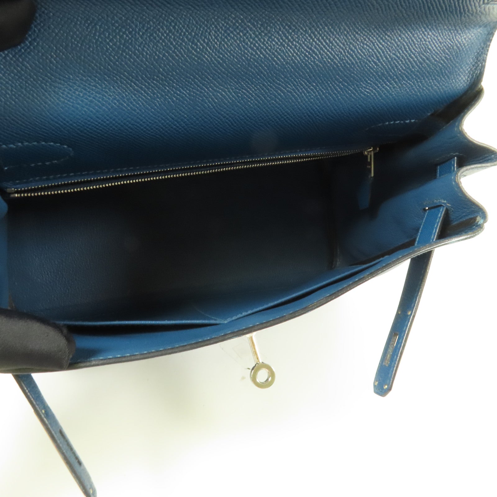 HERMES Epsom皮革Kelly 28銀扣手挽肩背兩用袋Colvert