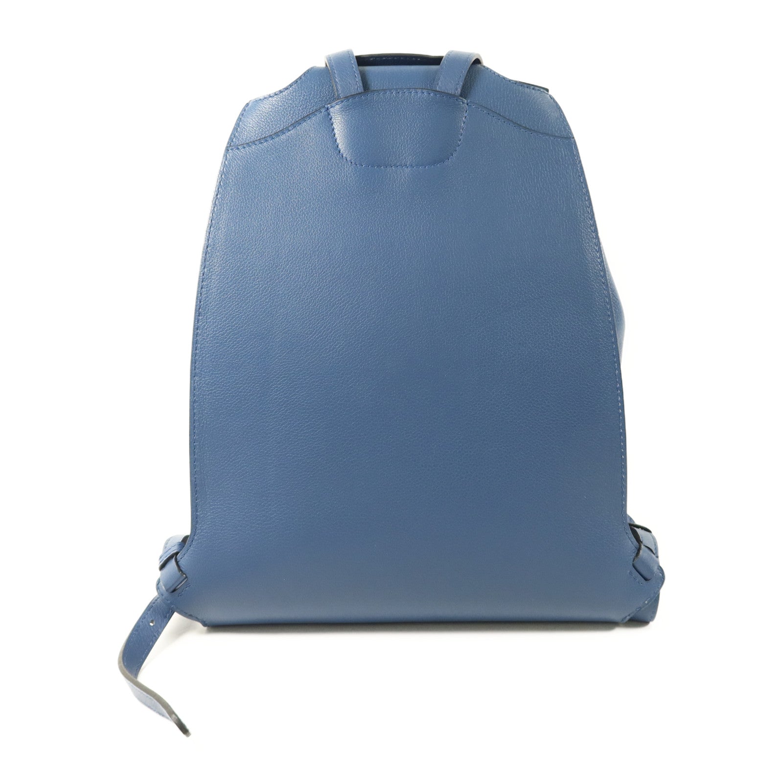 HERMES Evercolor皮革Sac A Dos GR24銀扣背包Bleu Brighton