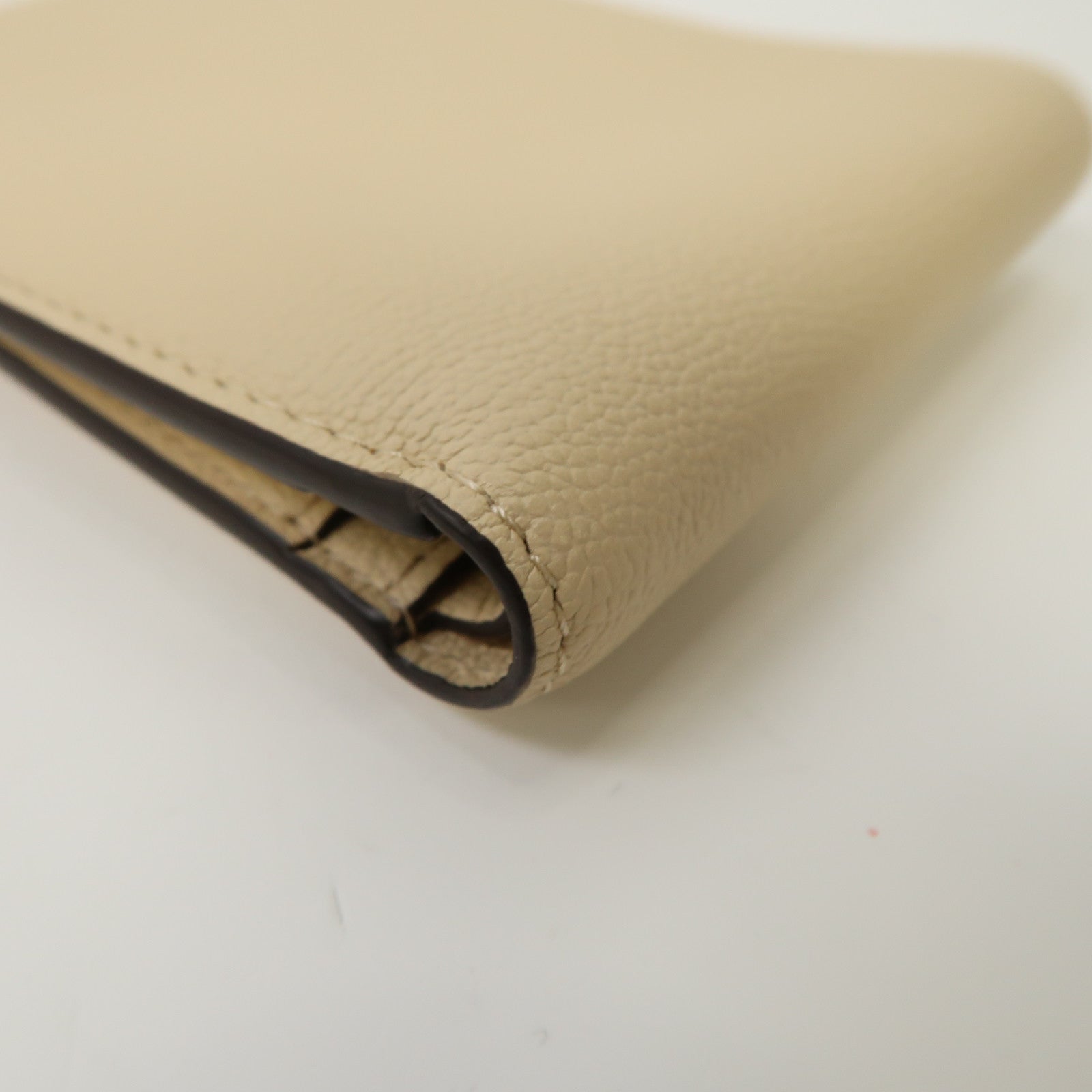SELECTION 【激減優惠】牛皮皮革Fold Wallet折疊錢包米色