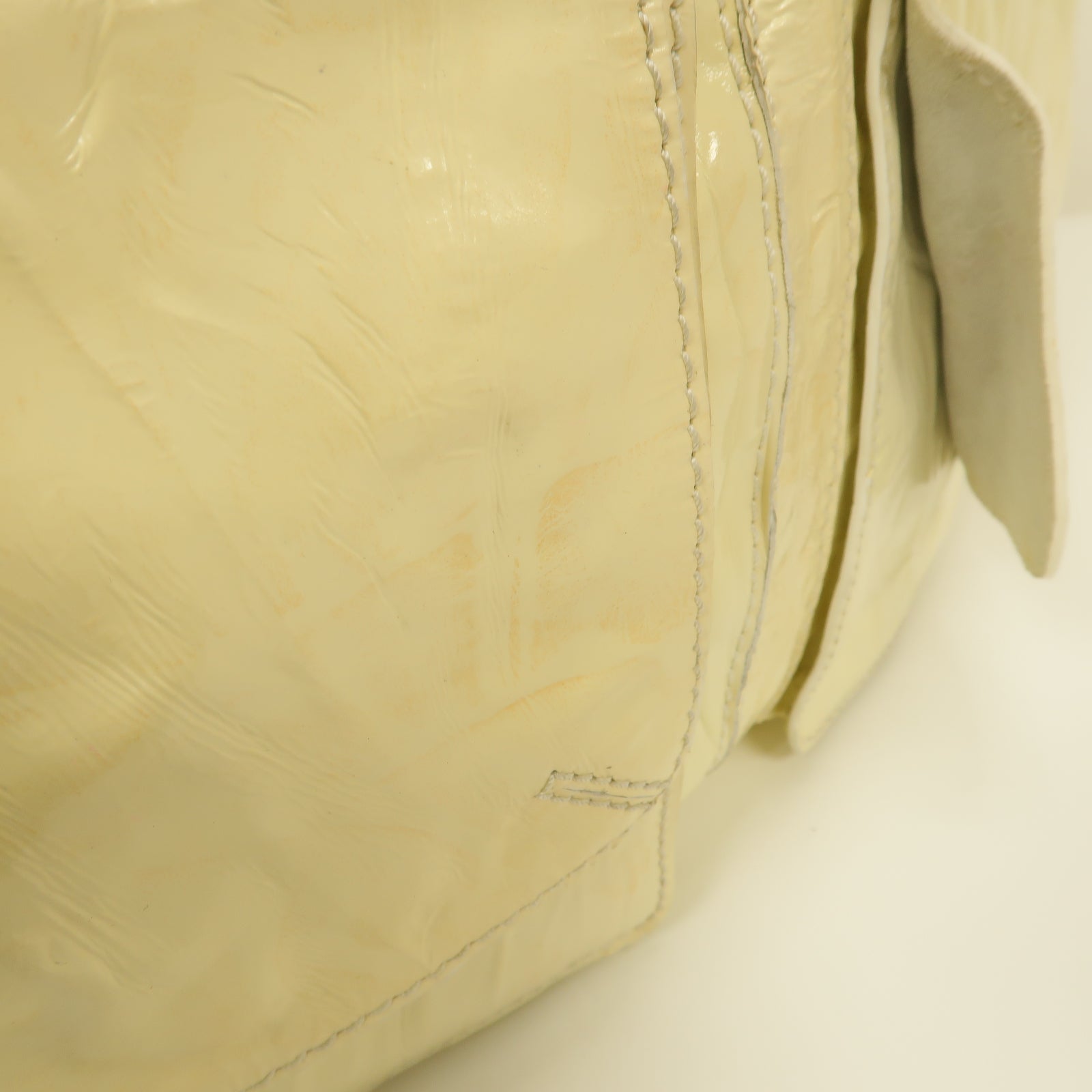 GIVENCHY 【激減優惠】漆皮皮革Shoulder Bag銀扣手挽肩背兩用袋白色