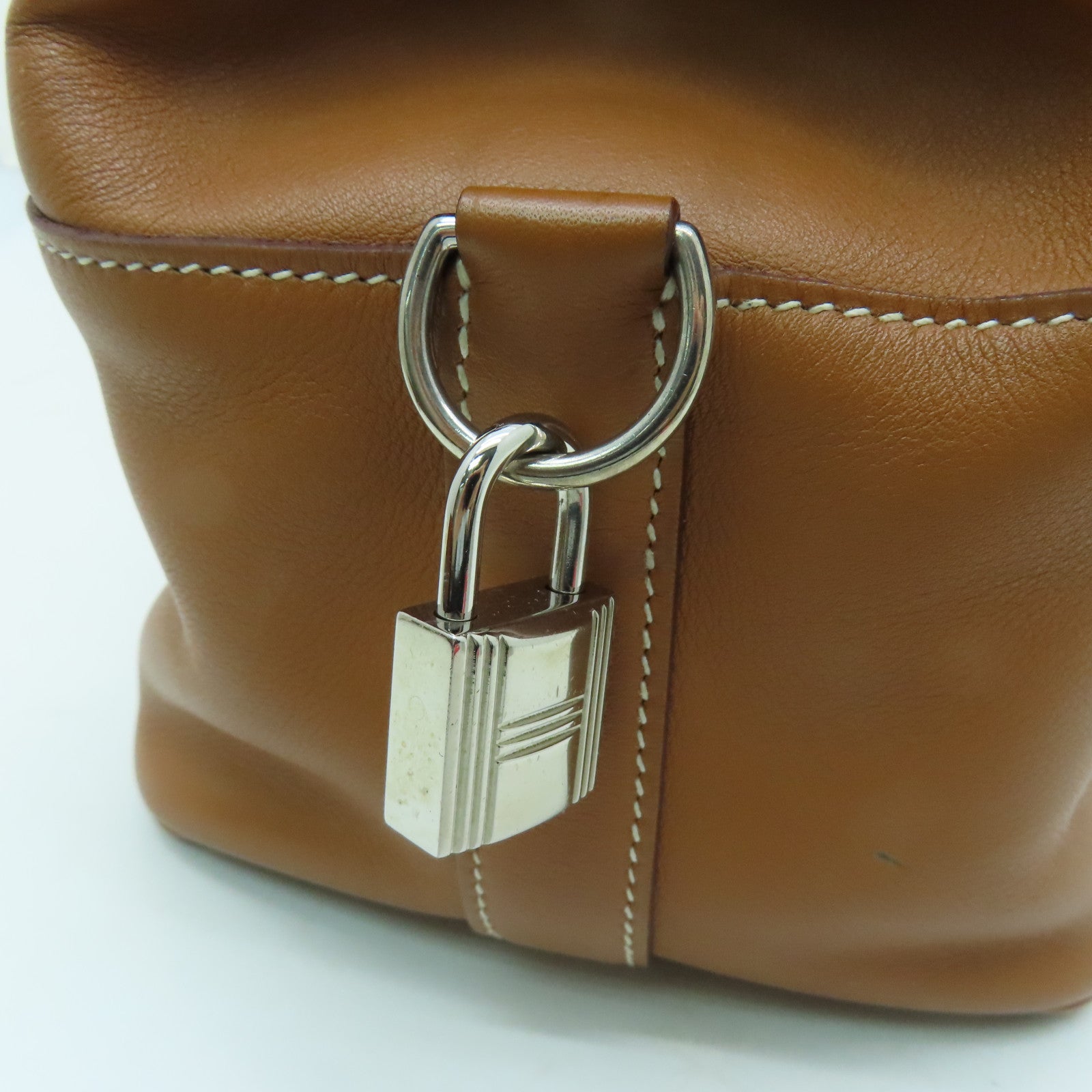 HERMES 【激減優惠】Swift皮革Toolbox 20銀扣手挽肩背兩用袋棕色