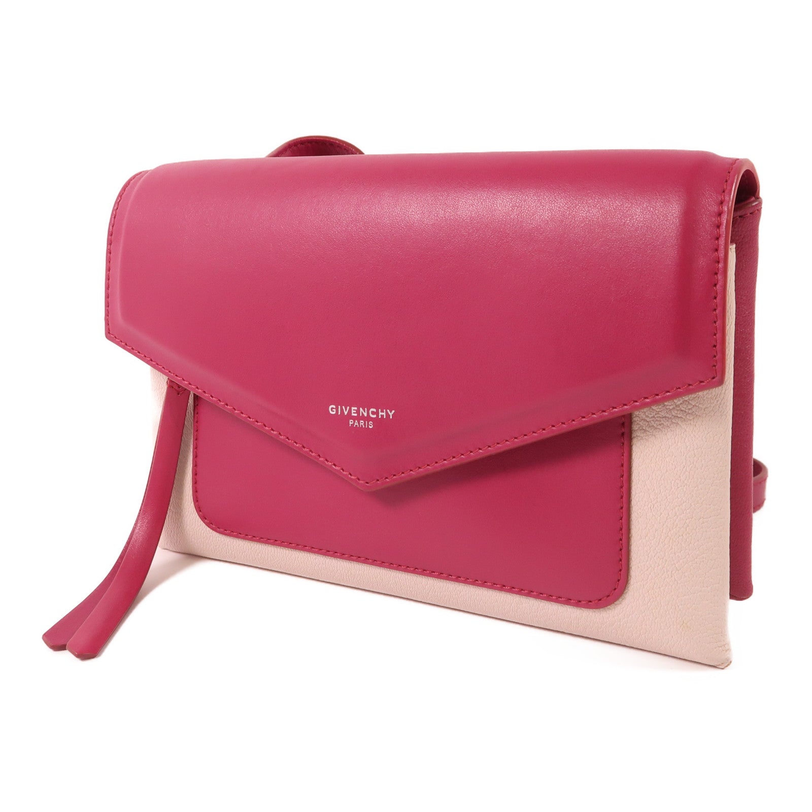 GIVENCHY 牛皮皮革Duetto銀扣肩背袋