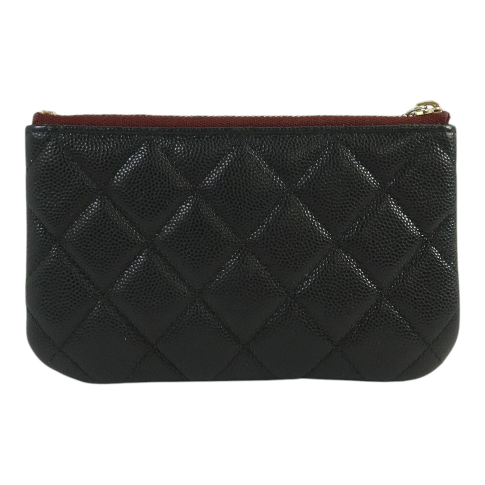 CHANEL 牛皮皮革Classic Small Zipper Pouch金扣錢包