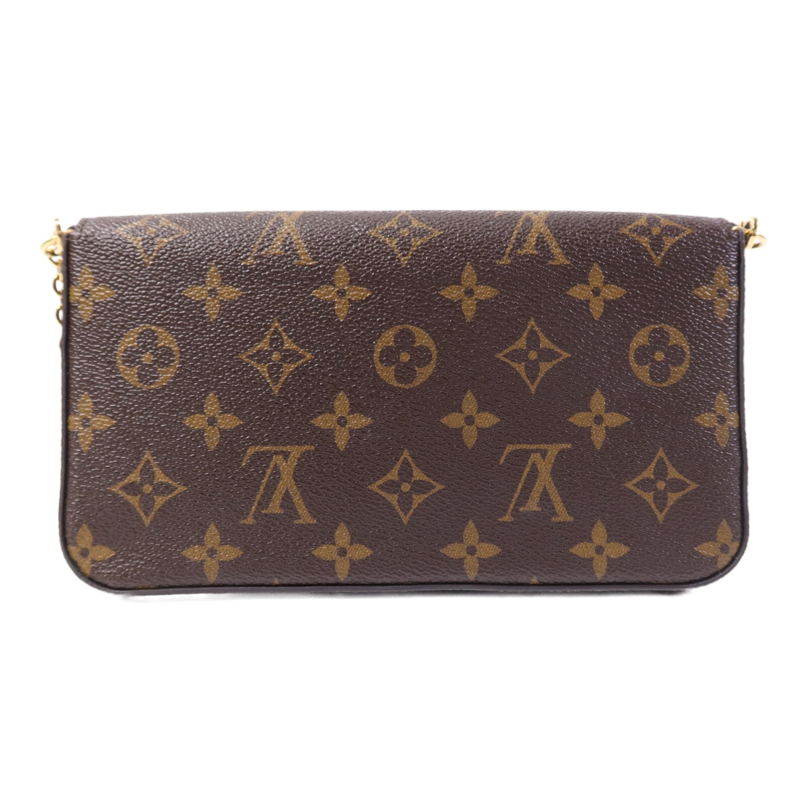 LOUIS VUITTON Monogram Pochette Felicie金扣鏈帶肩背袋
