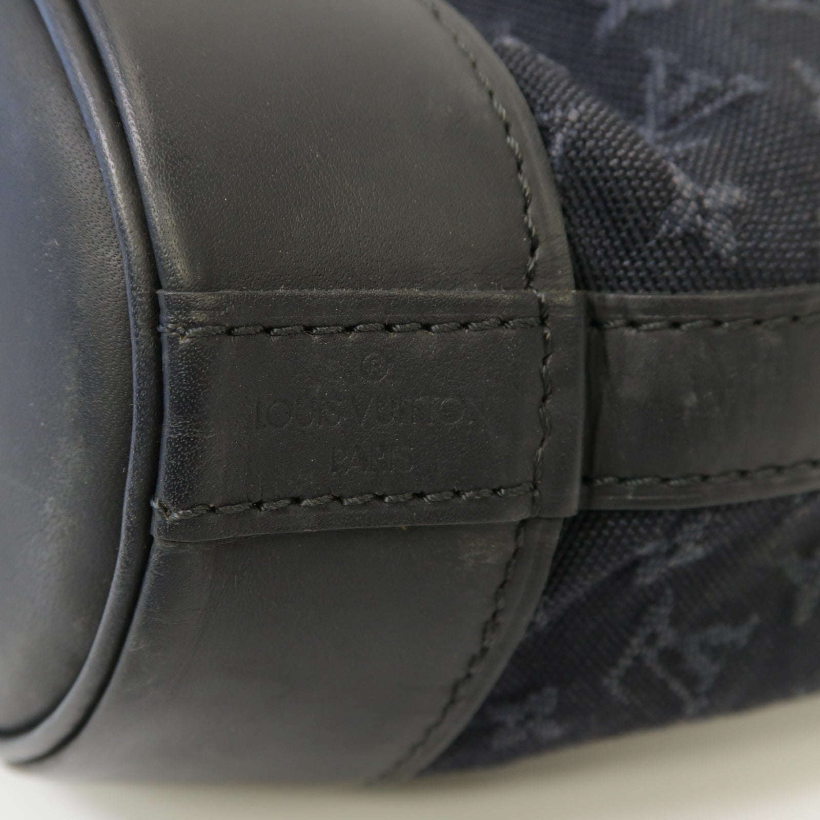 LOUIS VUITTON Monogram Mini Noelie金扣肩背袋深藍色