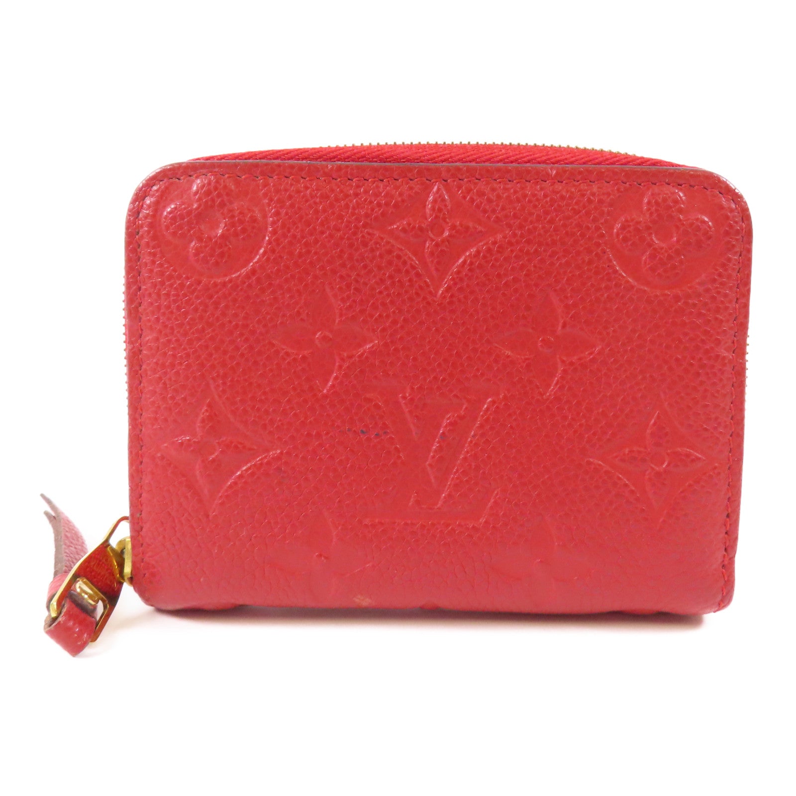 LOUIS VUITTON LV GHW Zippy Coin Purse M60740 Monogram Empreinte Red
