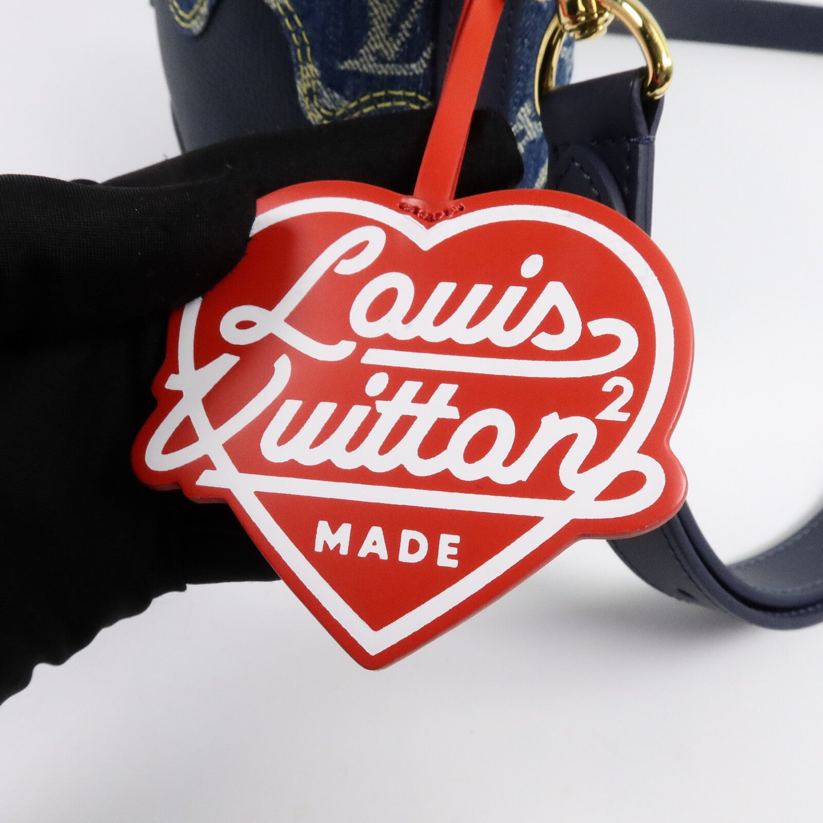 LOUIS VUITTON Denim/Taurillon Japanese Cruiser手挽肩背兩用袋