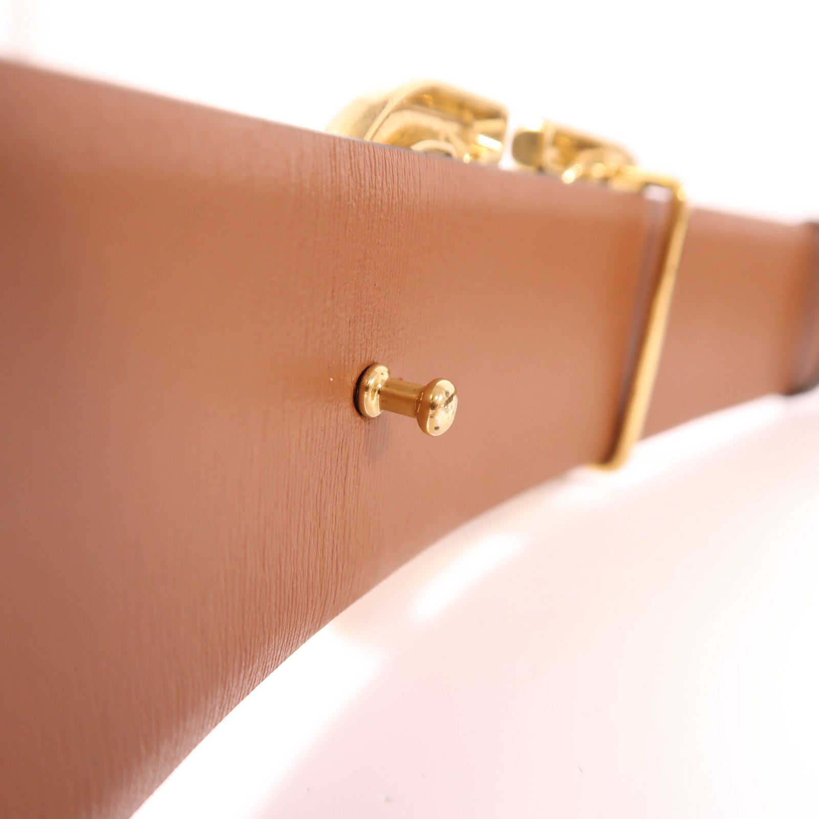 Valentino 牛皮皮革Belt金扣皮帶