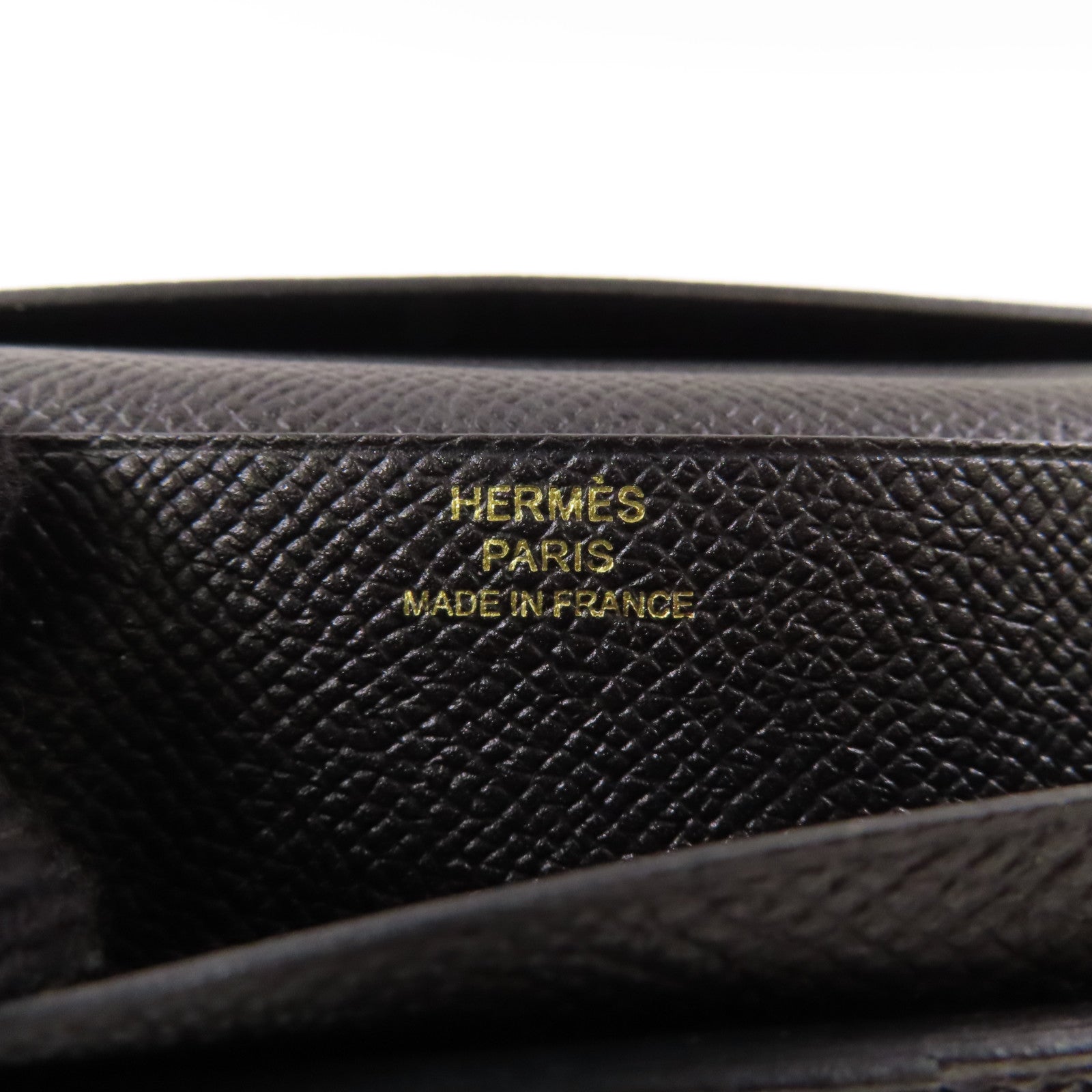 HERMES 【激減優惠】Epsom皮革Bearn Long Wallet金扣長錢包Noir