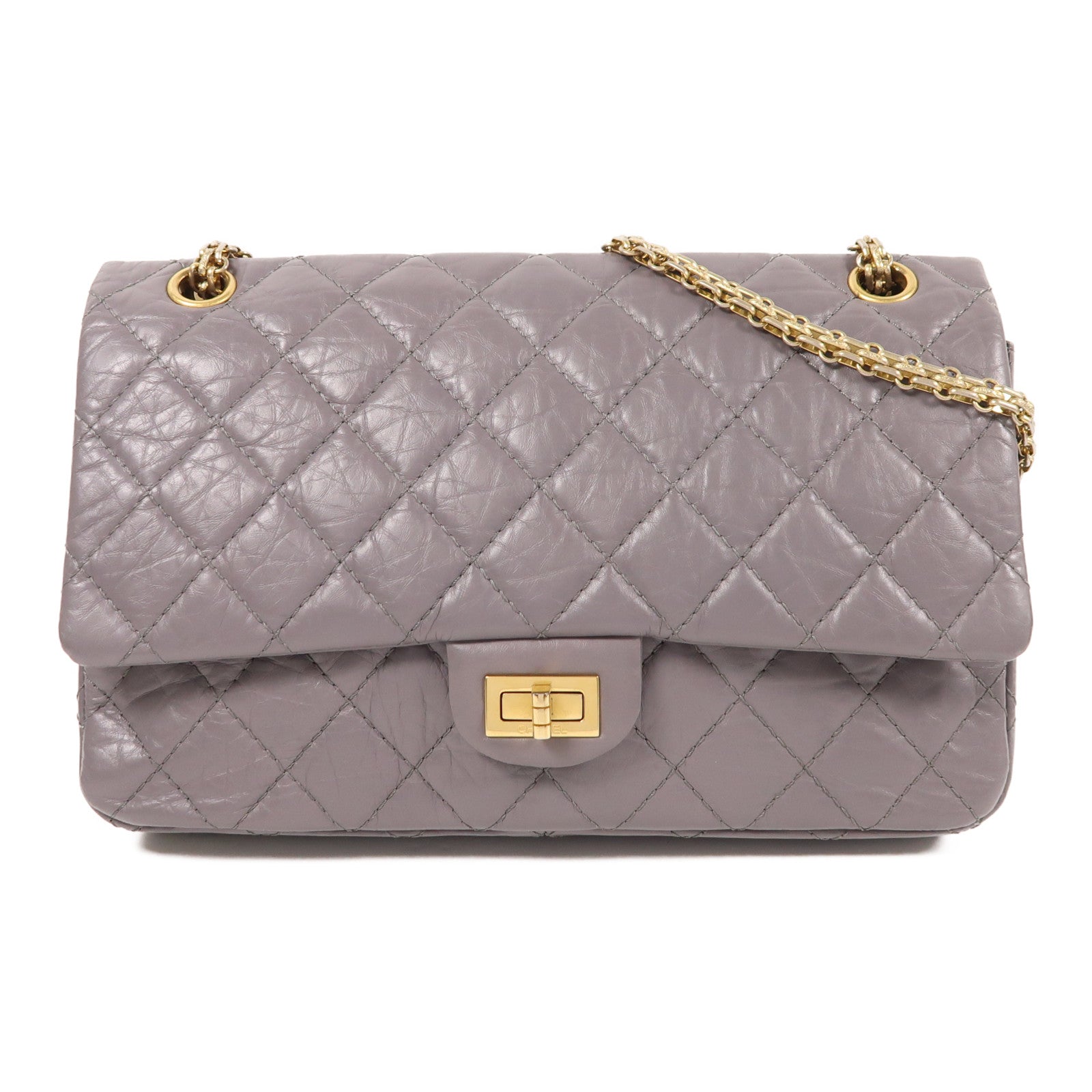 CHANEL 牛皮皮革Chanel 2.55 Reissue金扣鏈帶肩背袋