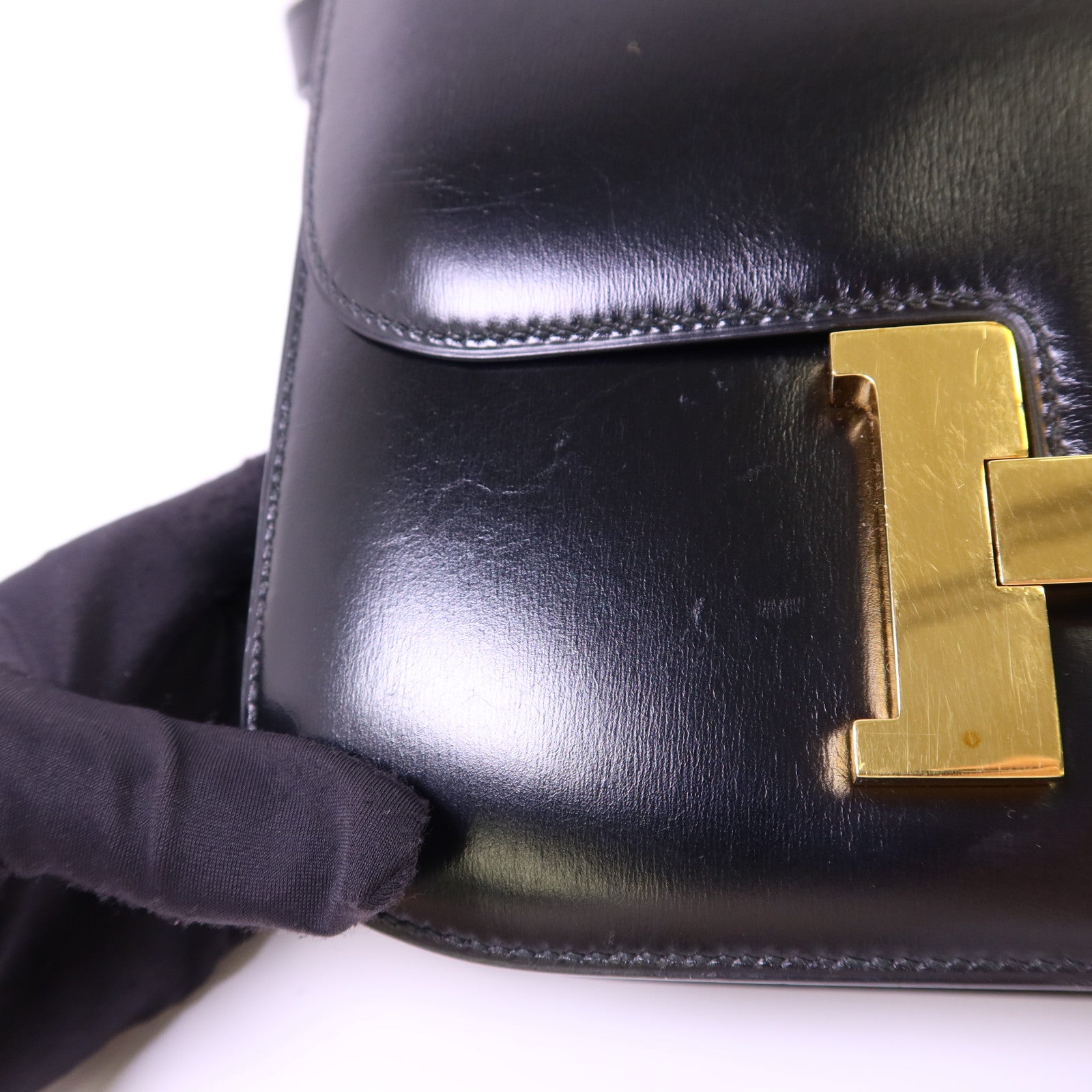 HERMES Box Calf皮革Constance 24金扣肩背袋