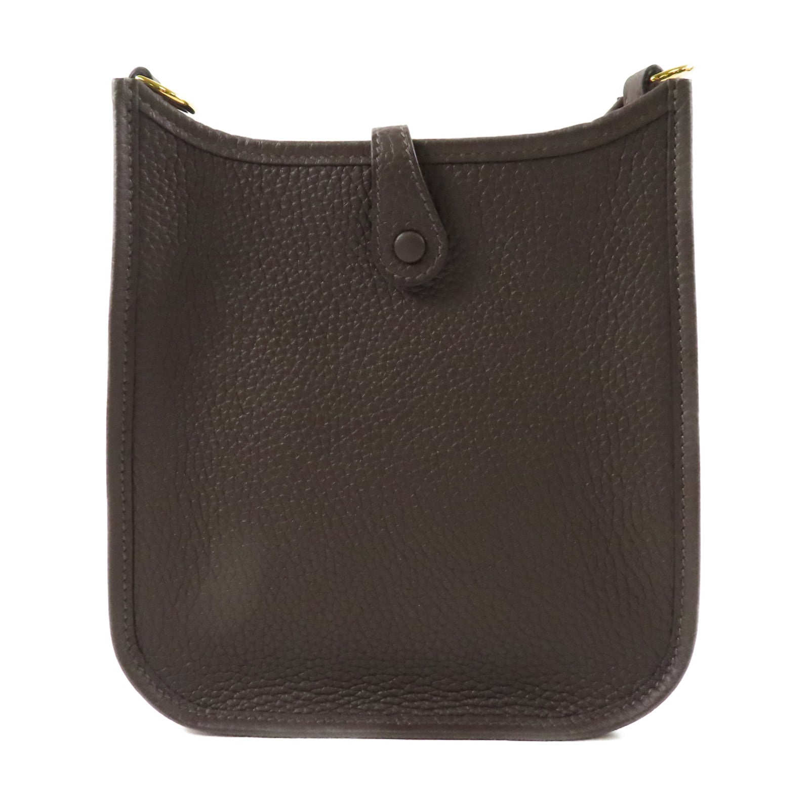 HERMES Clemence皮革Evelyne TPM金扣肩背袋46 Ebene