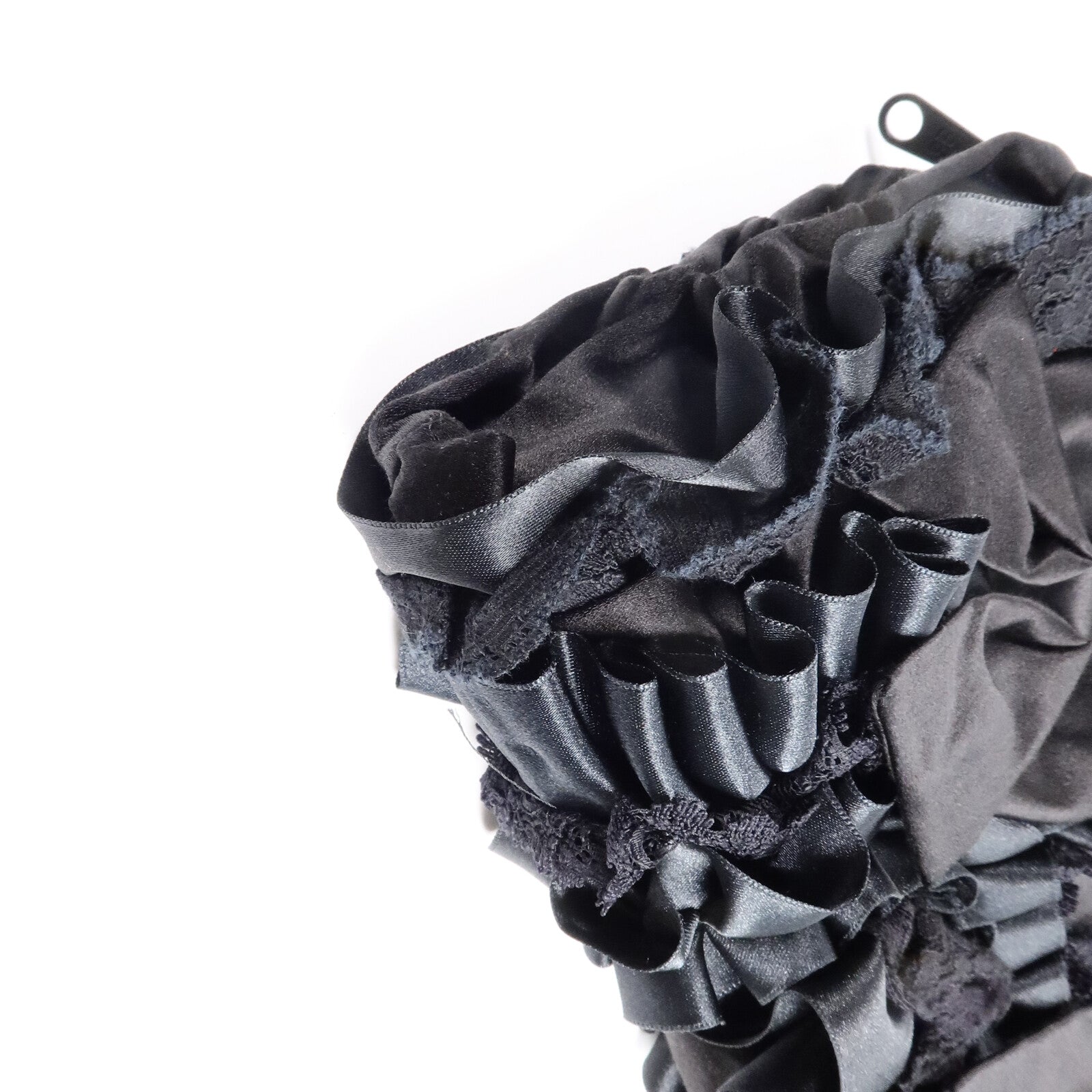 BALENCIAGA 緞面/蕾絲Ruffle Clutch手拿包