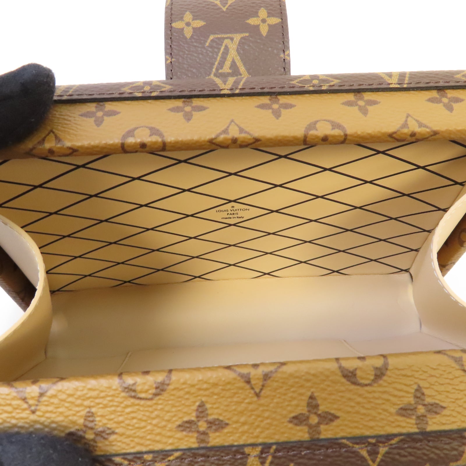 LOUIS VUITTON 【激減優惠】Monogram Reverse Petite Malle金扣肩背袋啡色