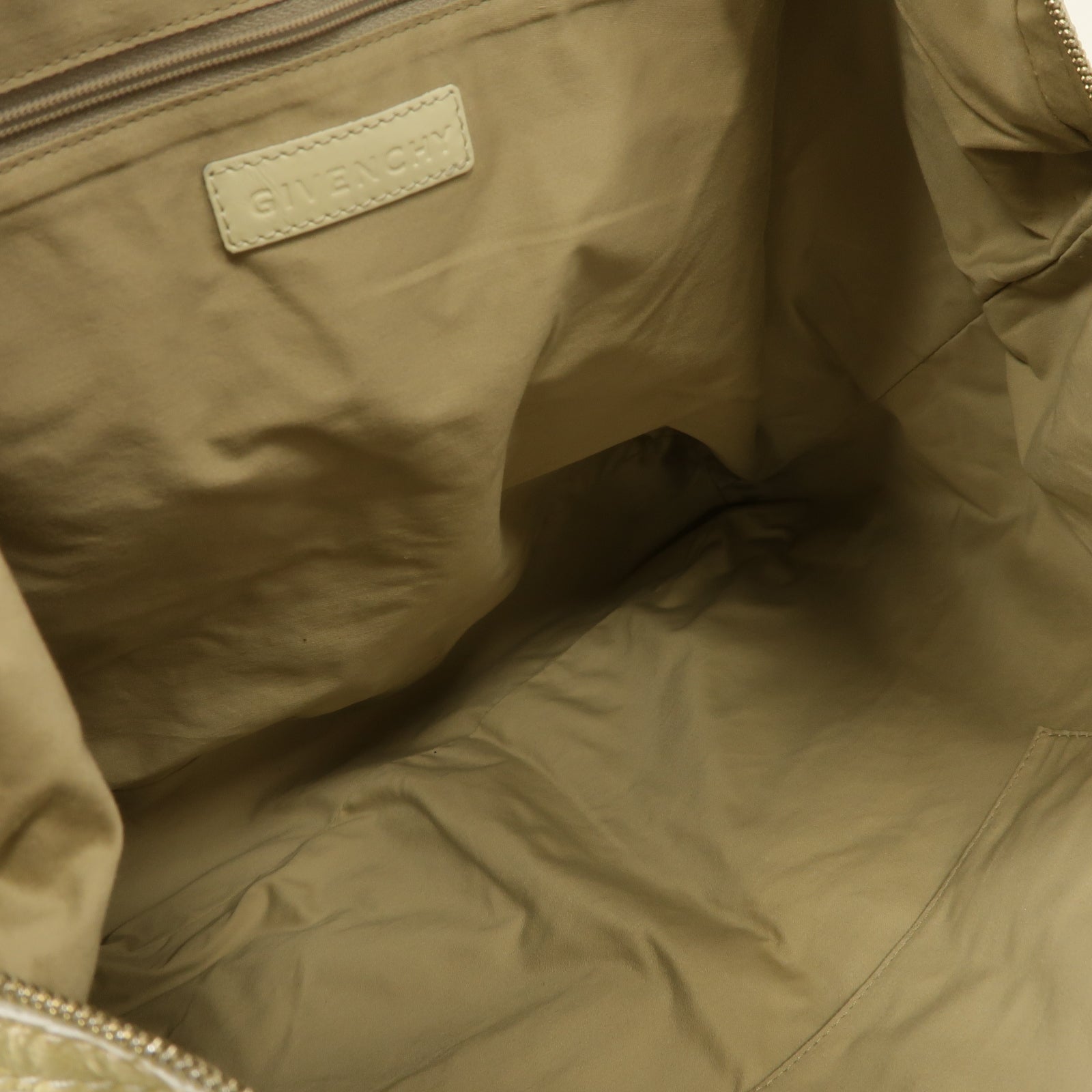 GIVENCHY 【激減優惠】漆皮皮革Shoulder Bag銀扣手挽肩背兩用袋白色