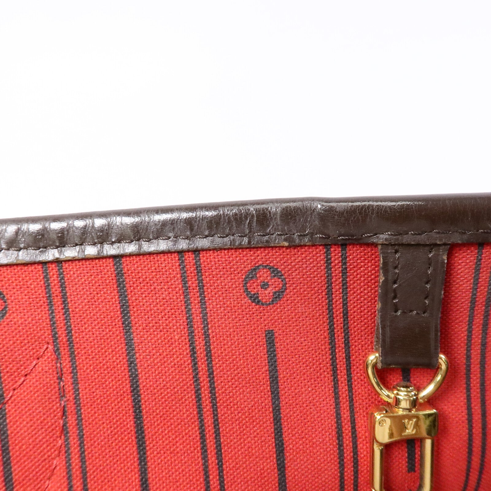 LOUIS VUITTON Damier Neverfull MM金扣肩背袋/手挽袋