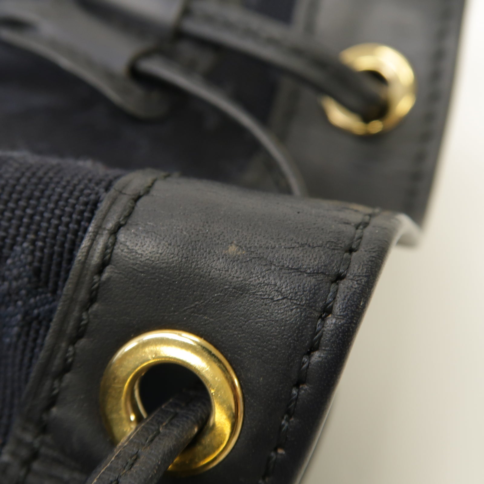 LOUIS VUITTON Monogram Mini Noelie金扣肩背袋深藍色