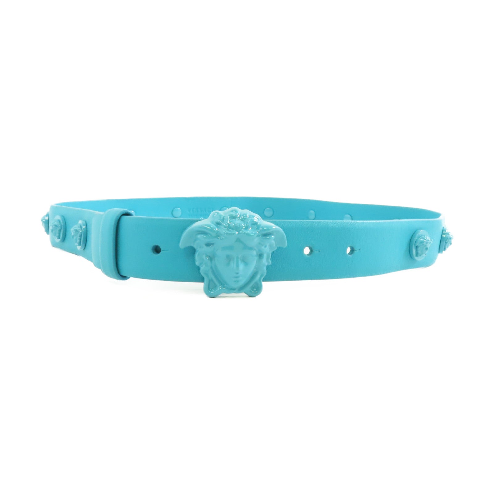 VERSACE 牛皮皮革Belt皮帶藍色