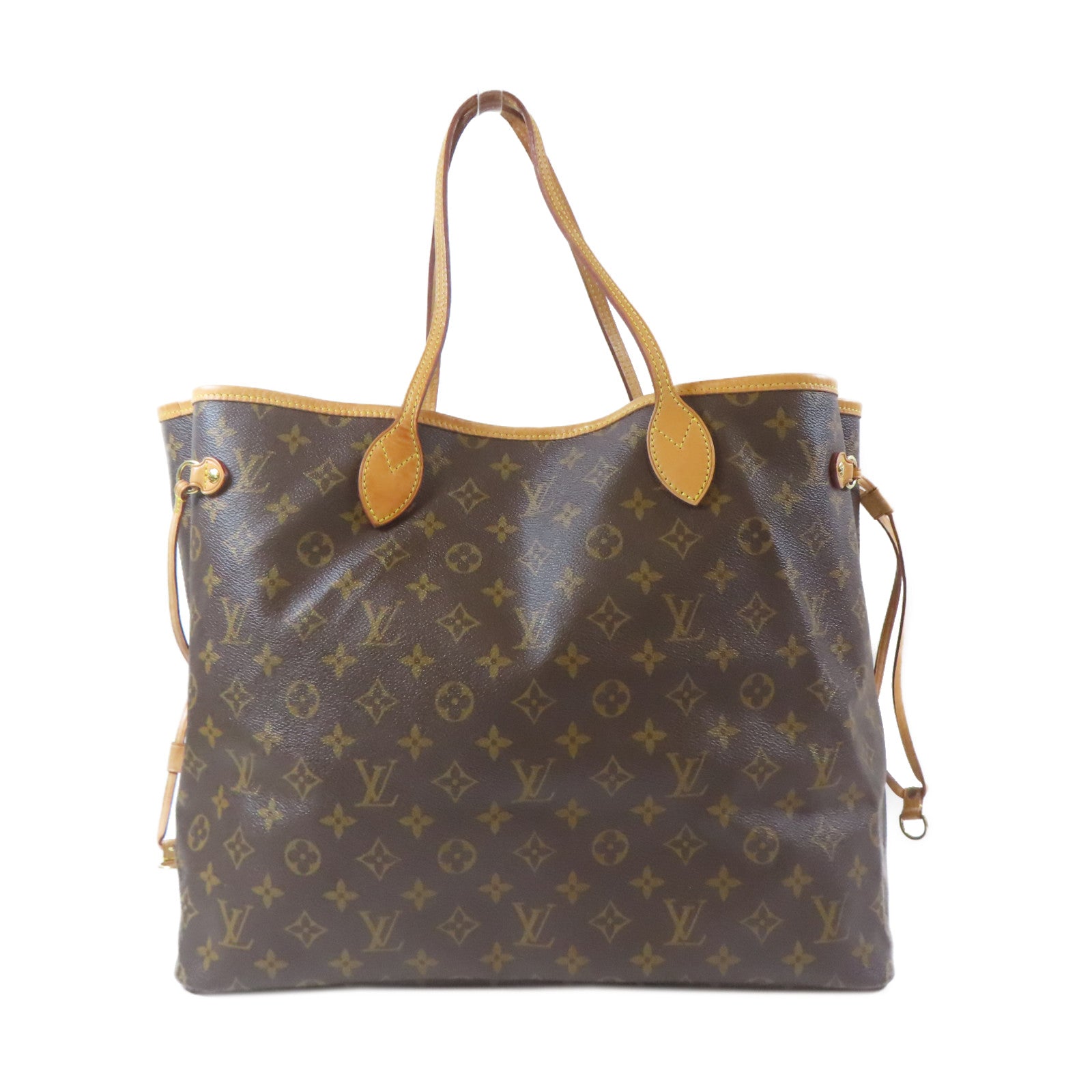 LOUIS VUITTON Monogram Neverfull GM金扣肩背袋啡色