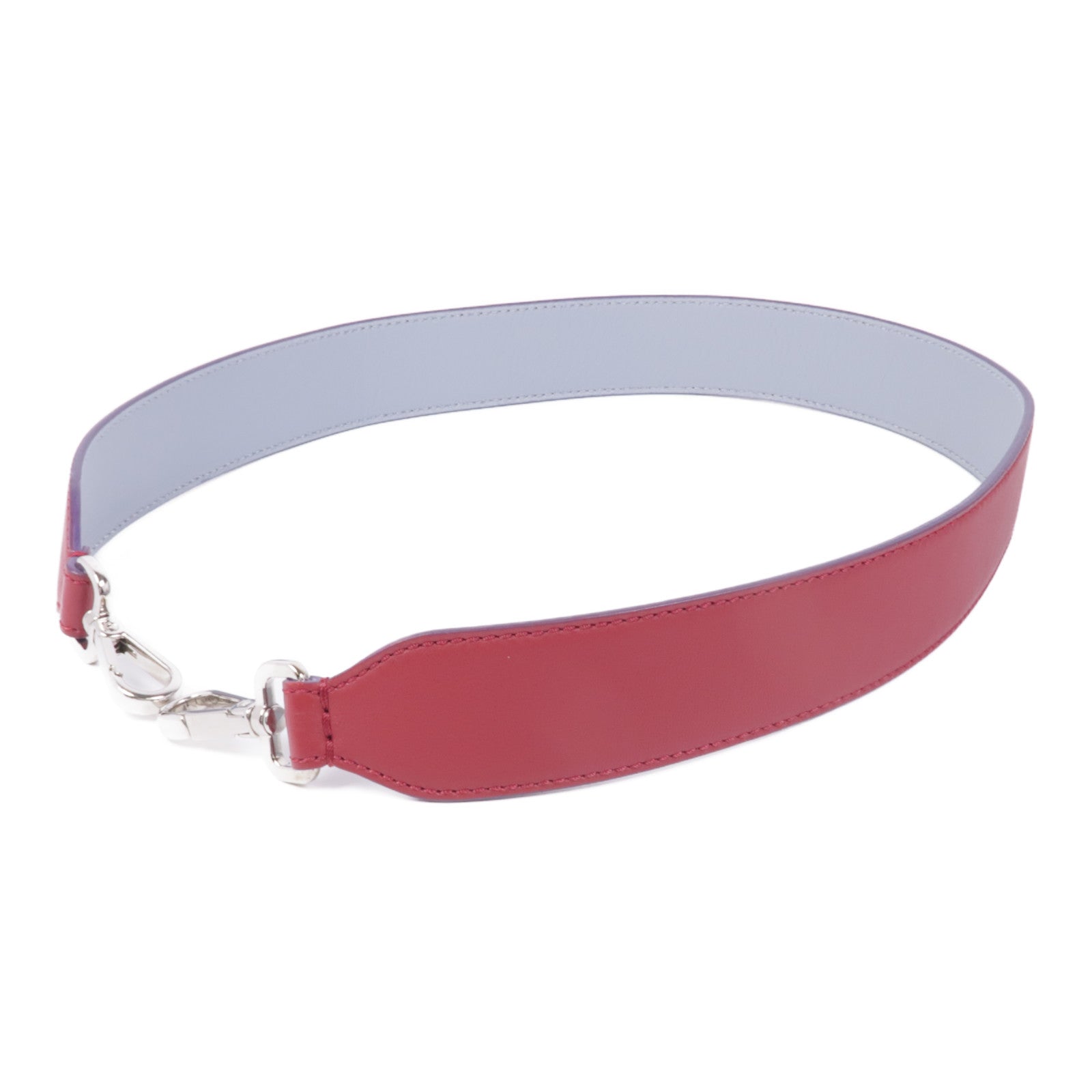 FENDI SHW Shoulder Strap Calfskin Leather Red Blue