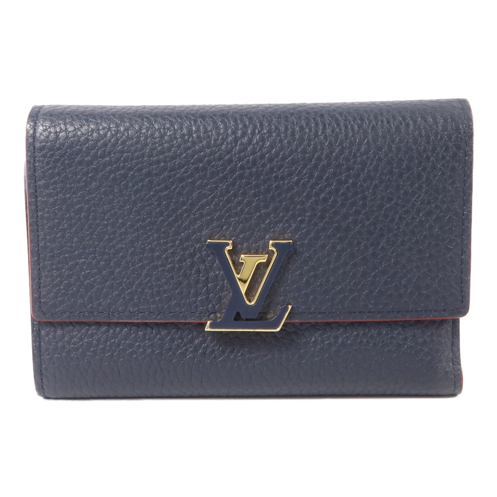 LOUIS VUITTON Taurillon Capucines Compact Wallet錢包