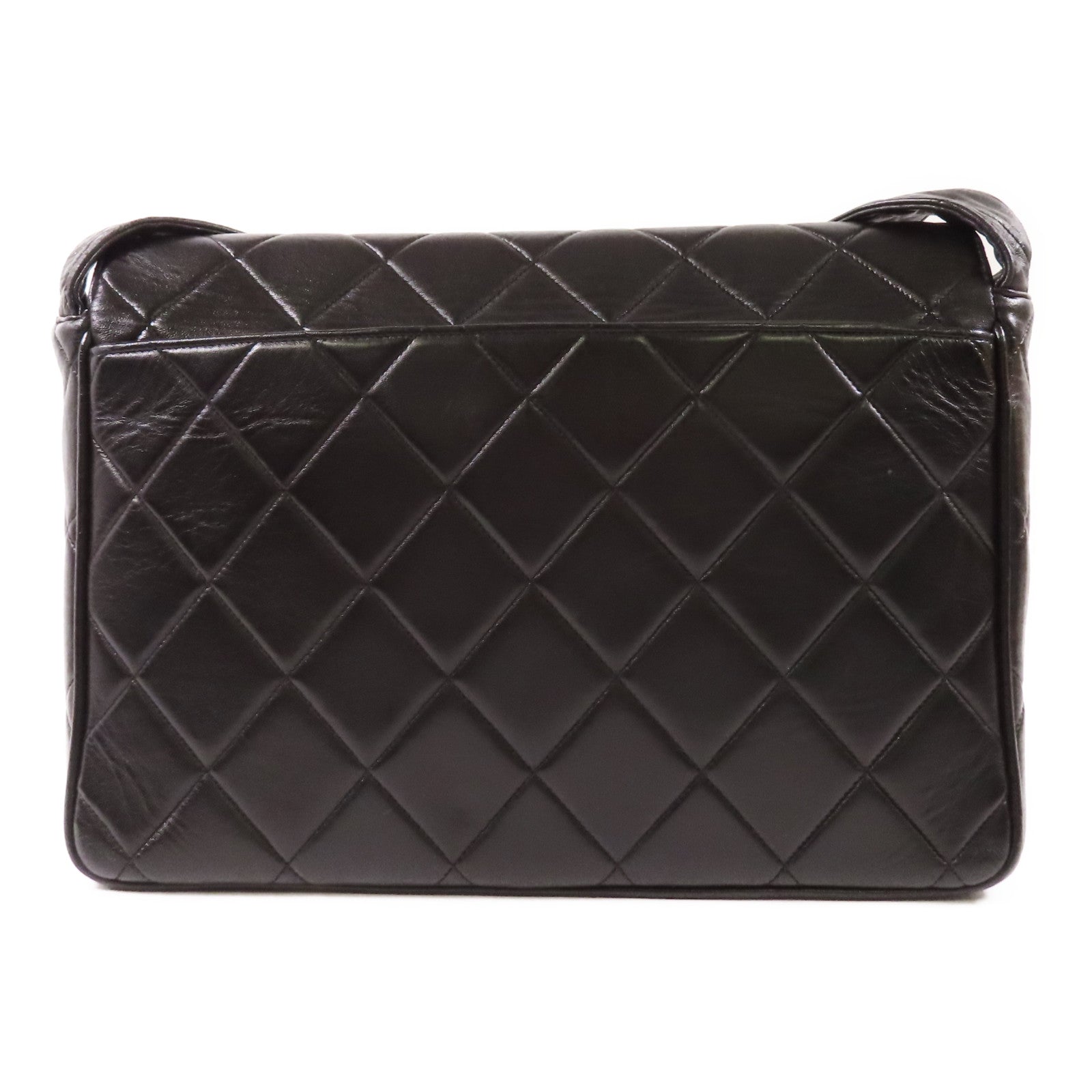 CHANEL 牛皮皮革Vintage So Black金扣肩背袋