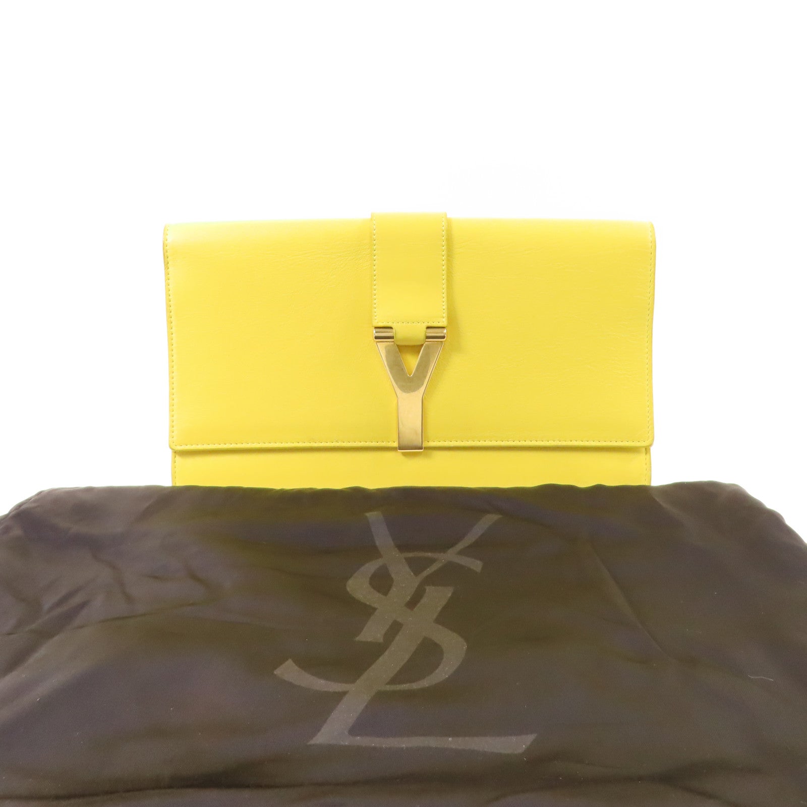 SAINT LAURENT 牛皮皮革Clutch金扣手拿包