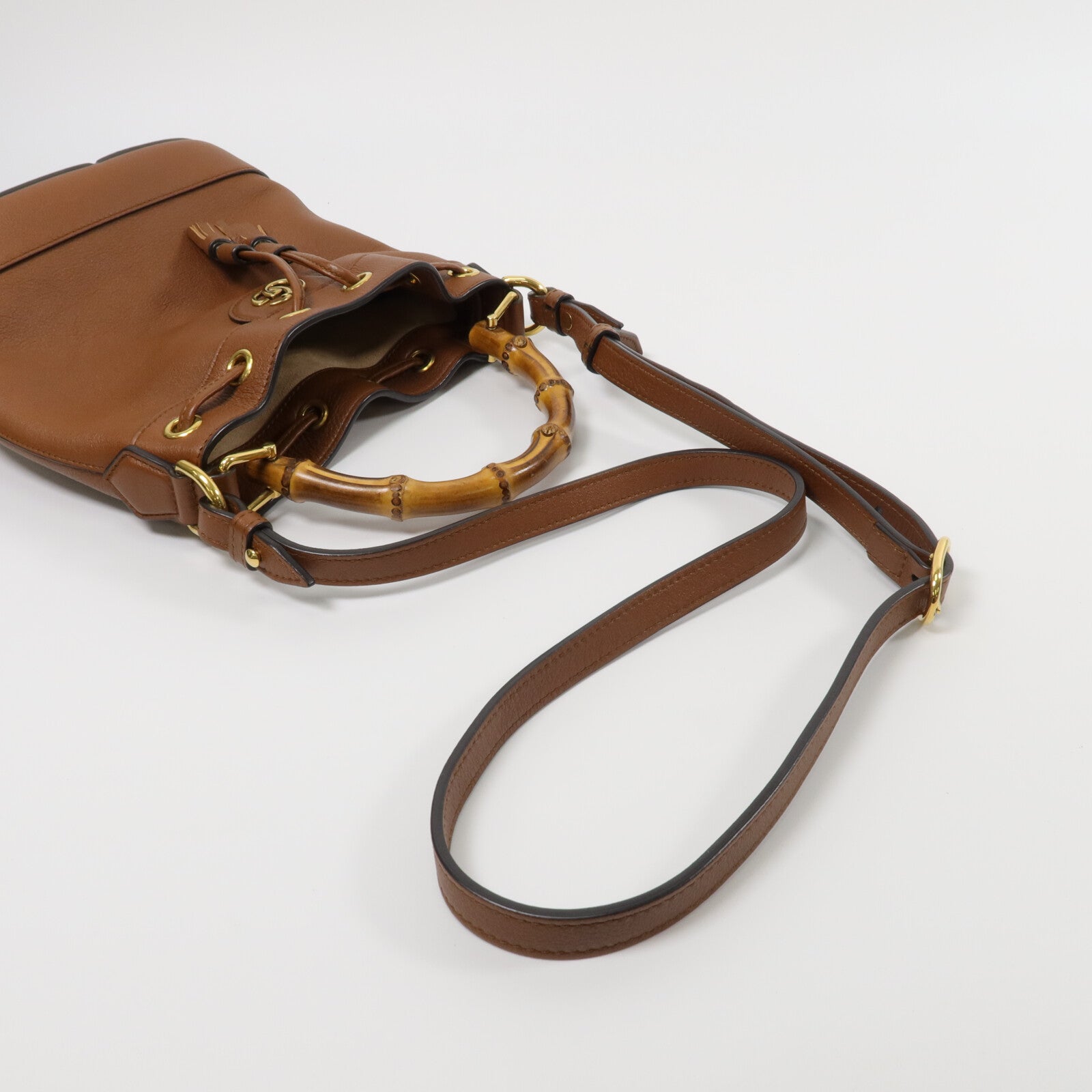 GUCCI 牛皮皮革Diana Mini Bucket Bag手挽肩背兩用袋