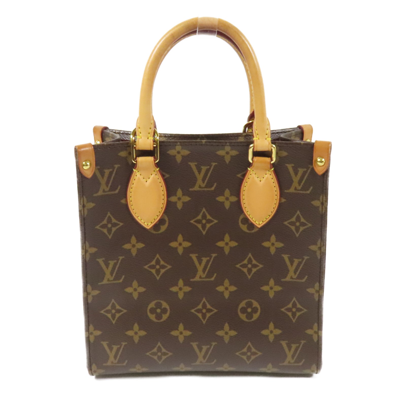 LOUIS VUITTON Monogram Sac Plat BB金扣手挽肩背兩用袋
