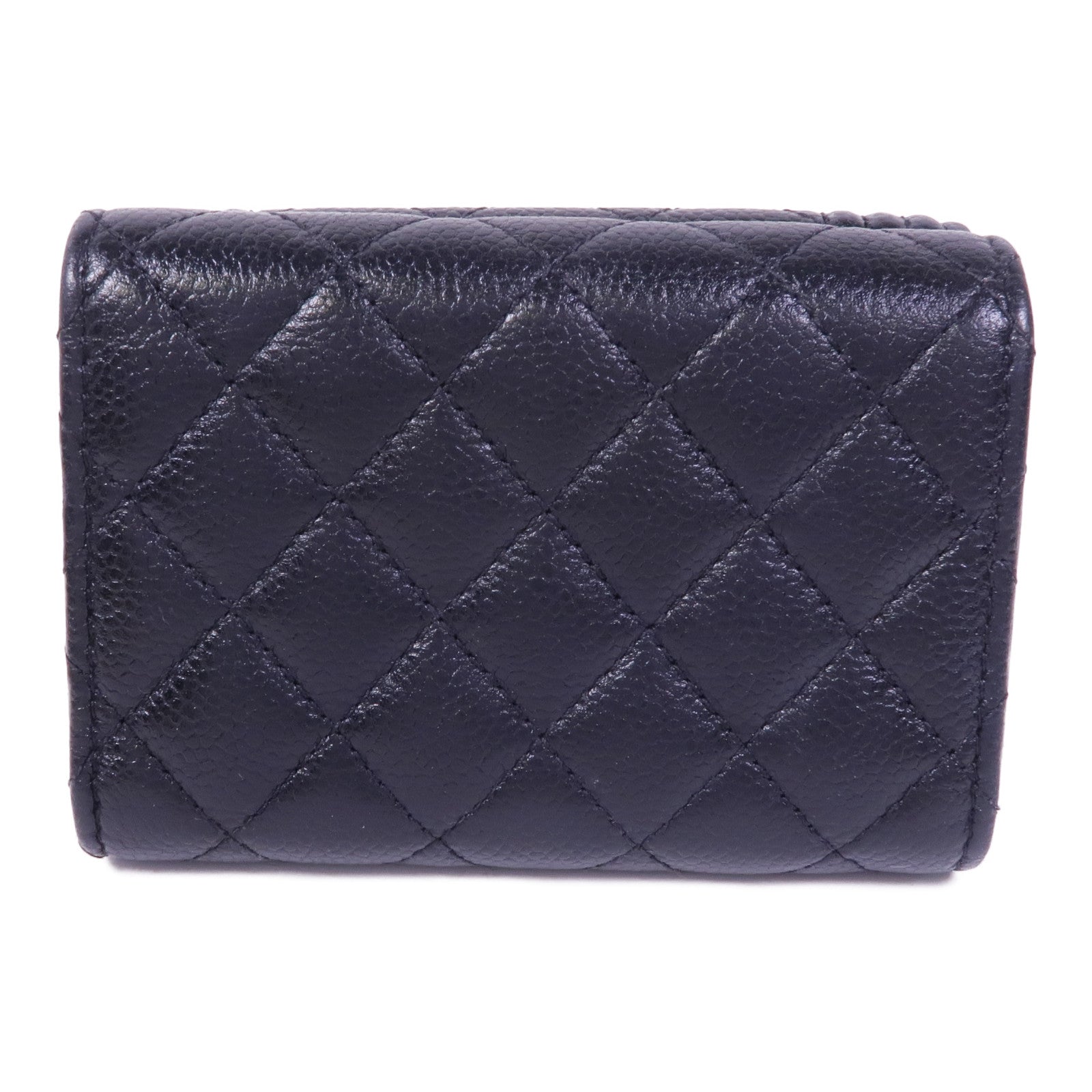 CHANEL 牛皮皮革Boy Wallet金扣錢包