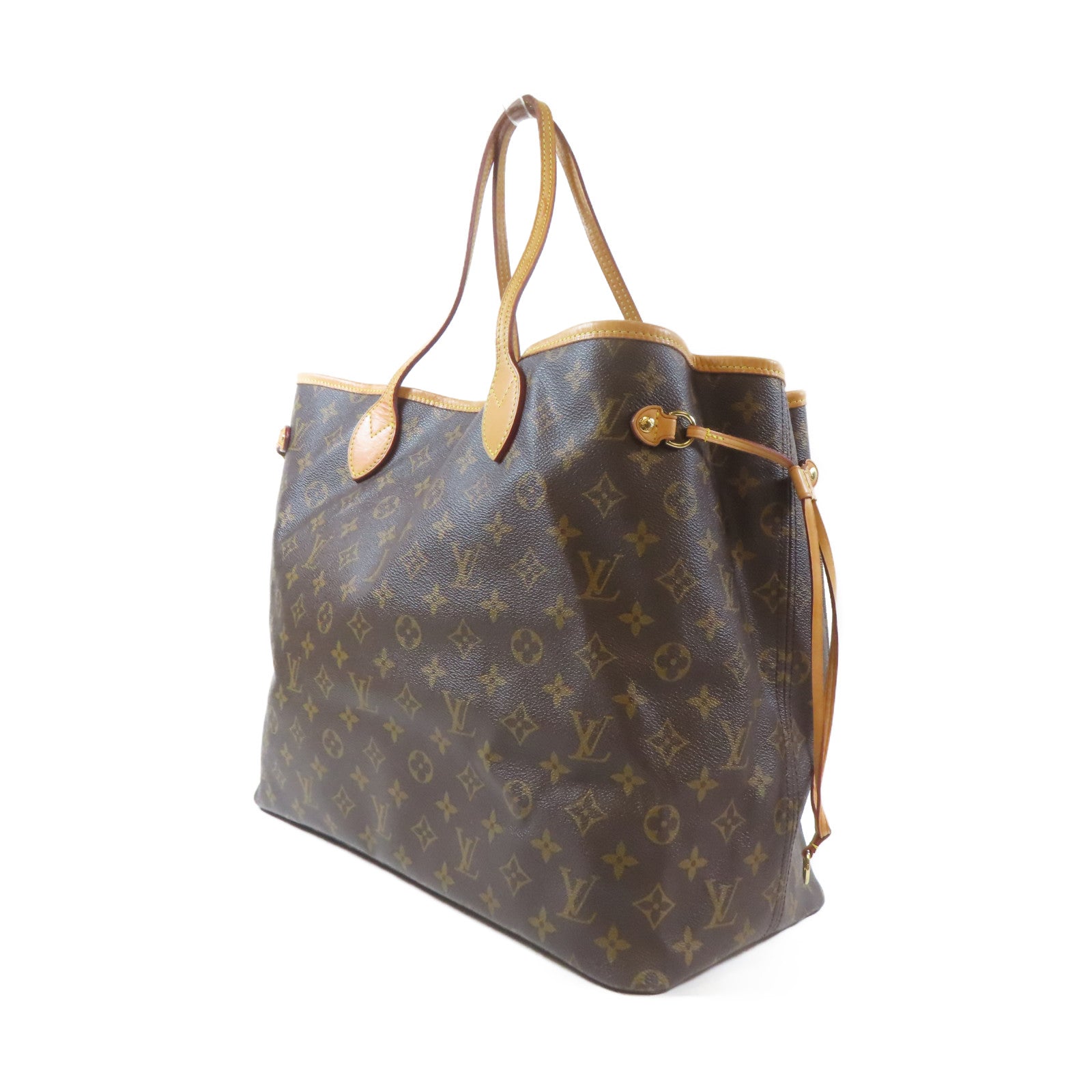 LOUIS VUITTON Monogram Neverfull GM金扣肩背袋啡色
