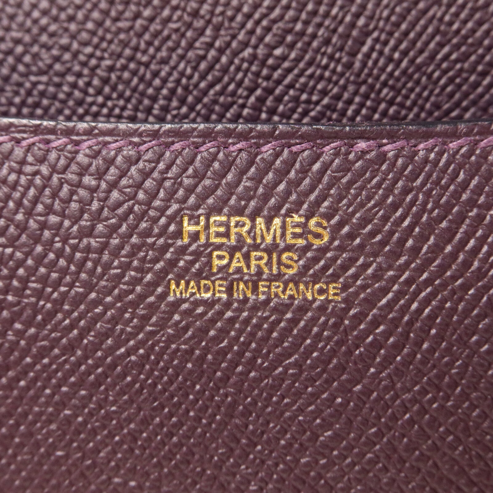 HERMES Epsom皮革Constance 24肩背袋Raisin