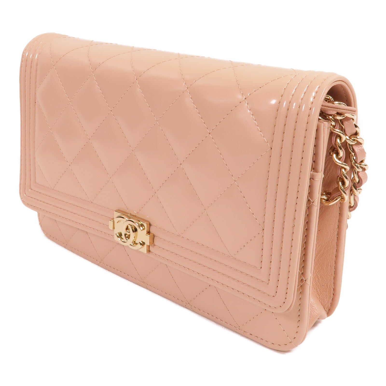 CHANEL 漆皮皮革WOC Wallet On Chain鏈帶肩背袋
