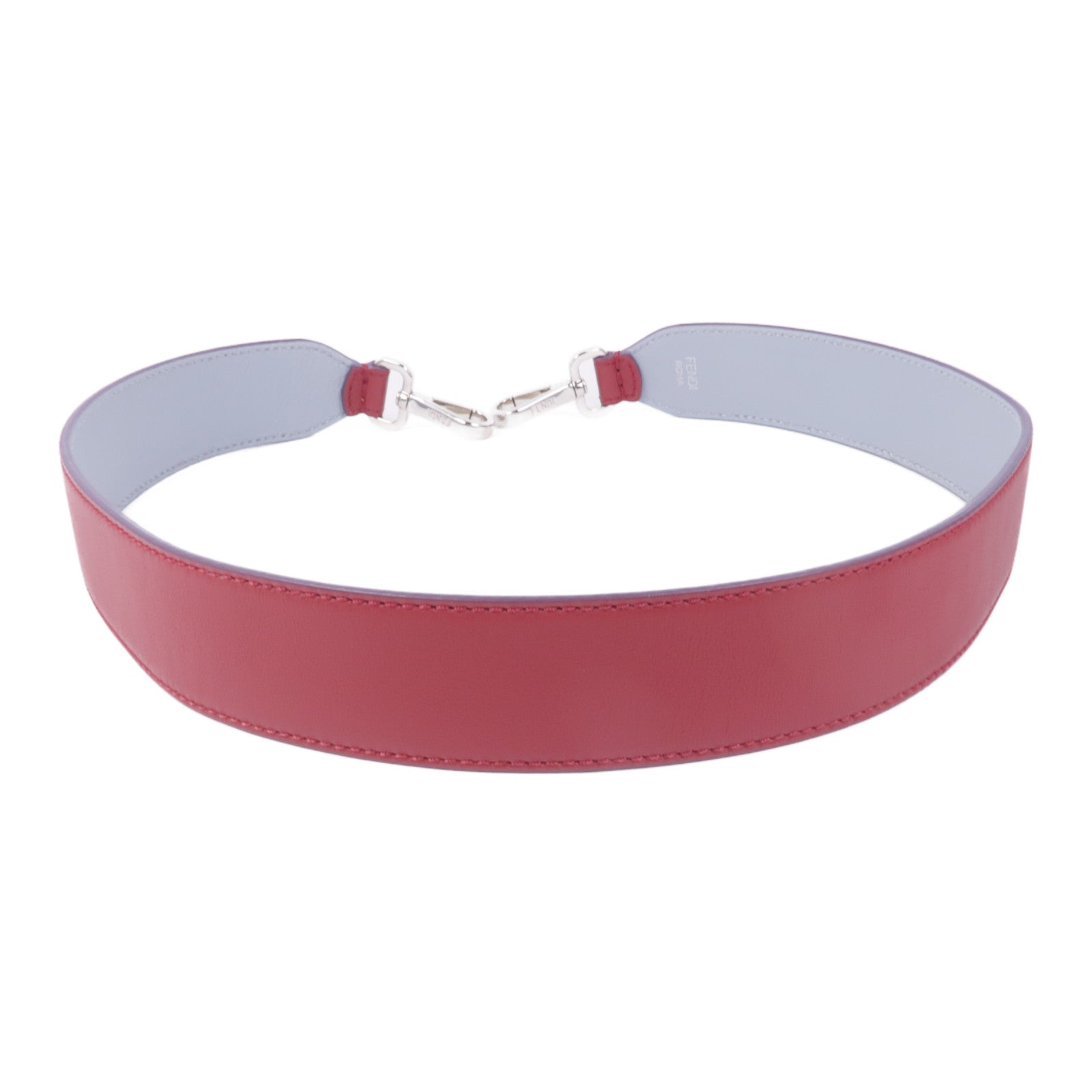 FENDI SHW Shoulder Strap Calfskin Leather Red Blue