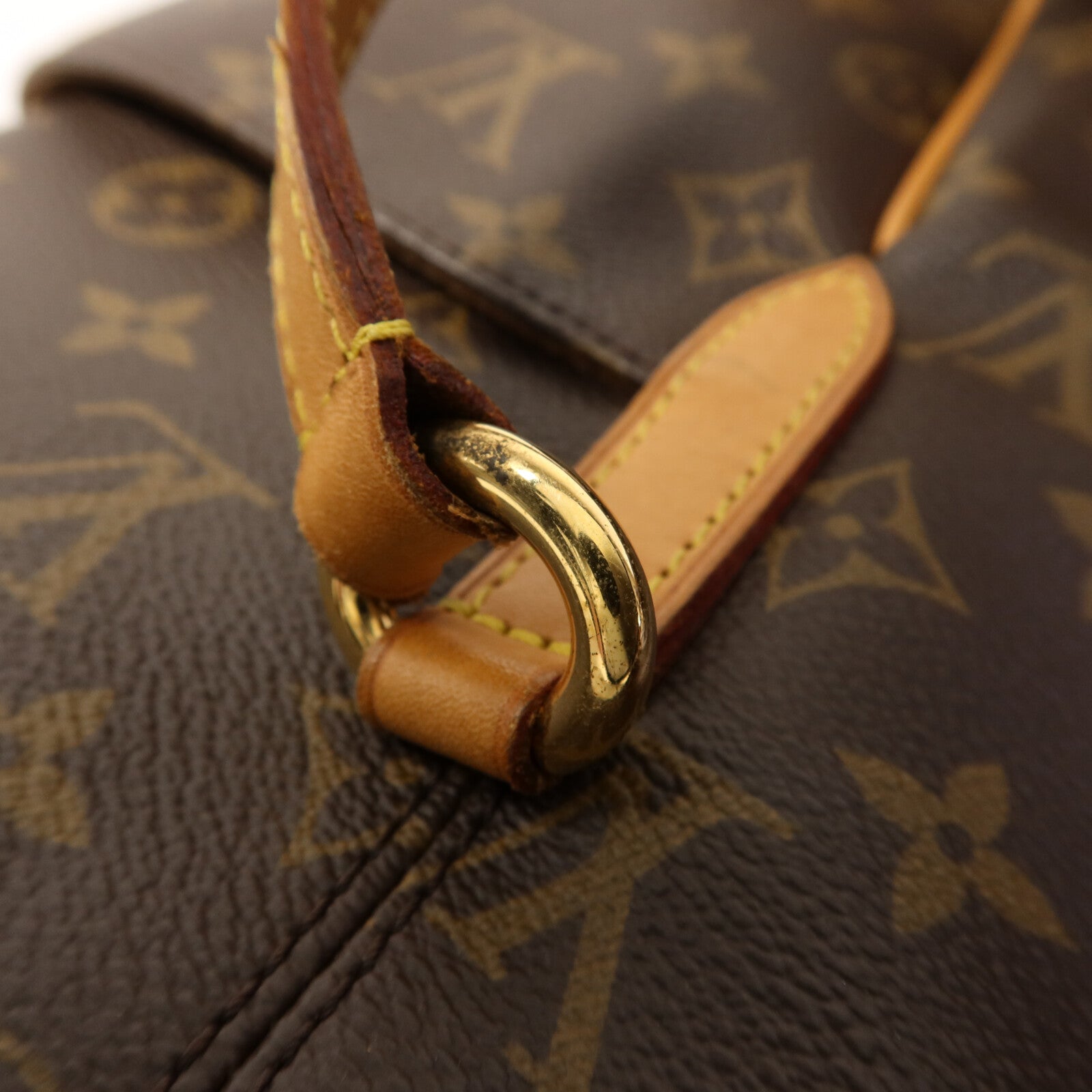 LOUIS VUITTON Monogram Totally MM金扣肩背袋棕色