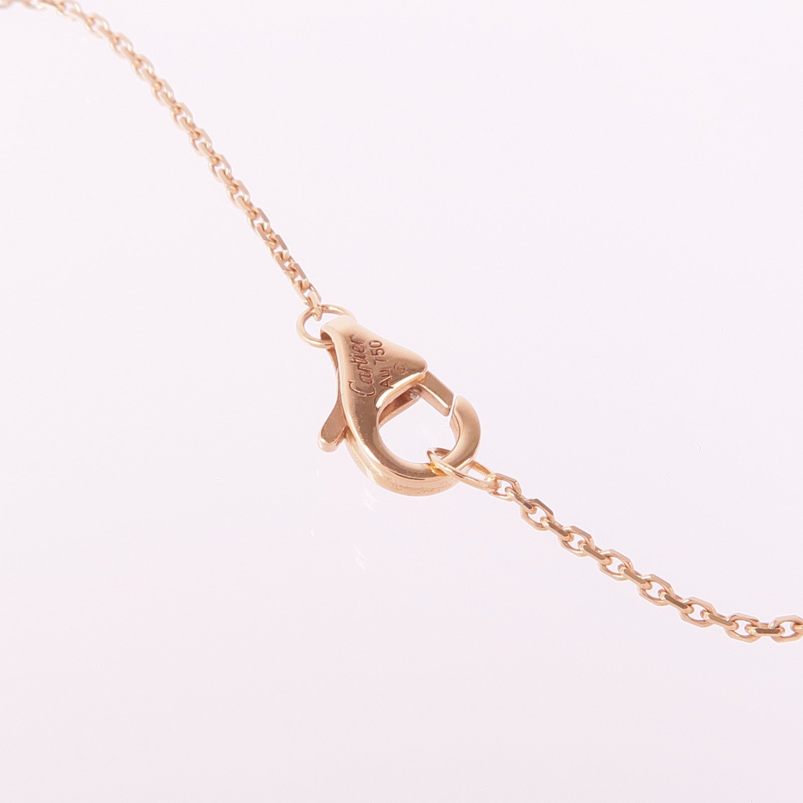 CARTIER 18K黃金/白金/玫瑰金Trinity Necklace With Pink Sapphire粉紅色藍寶石項鍊