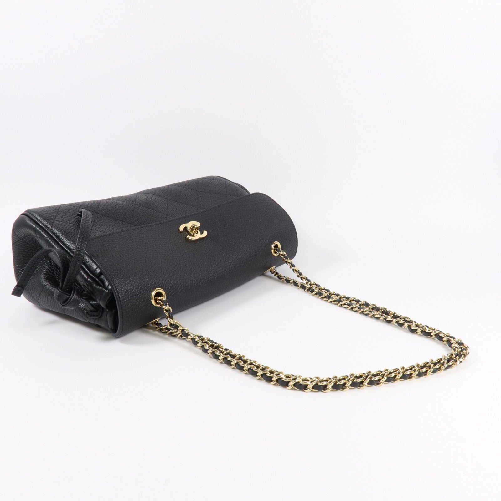 CHANEL 牛皮皮革Chain Baguette Bag鏈帶肩背袋