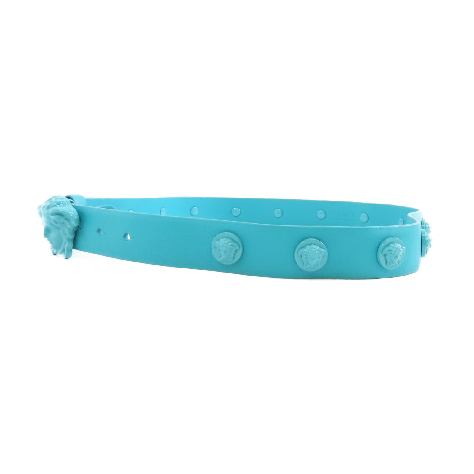 VERSACE 牛皮皮革Belt皮帶藍色