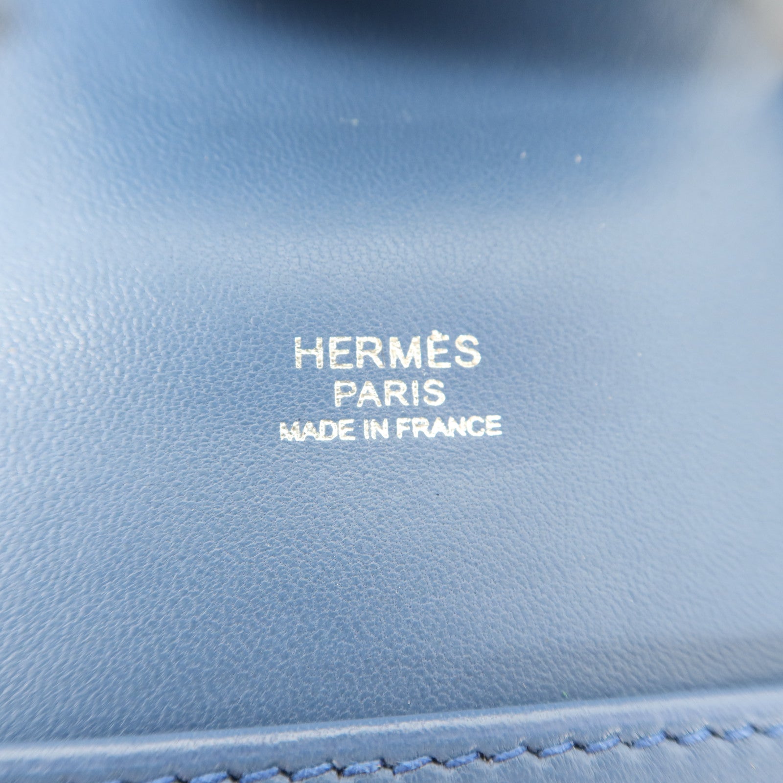HERMES Evercolor皮革Sac A Dos GR24銀扣背包Bleu Brighton