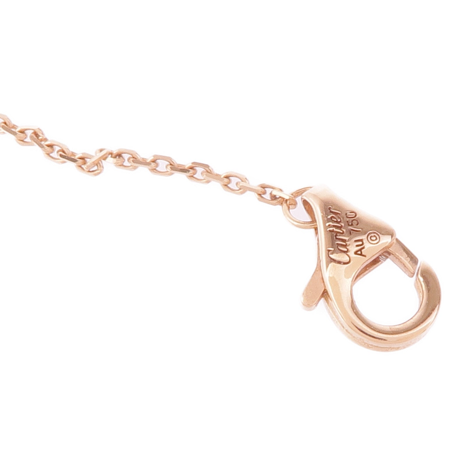 CARTIER 18K黃金/白金/玫瑰金Trinity Necklace With Pink Sapphire粉紅色藍寶石項鍊