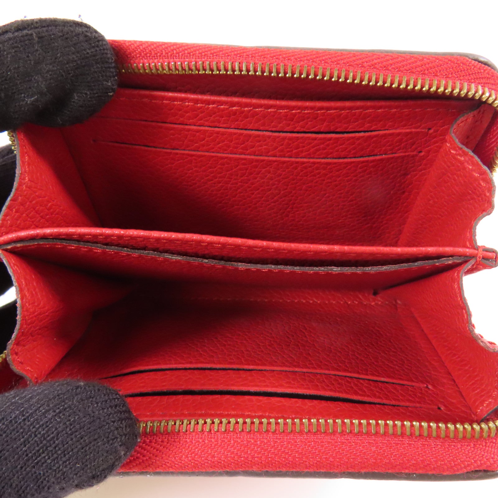 LOUIS VUITTON Monogram Empreinte Zippy Coin Purse金扣零錢包